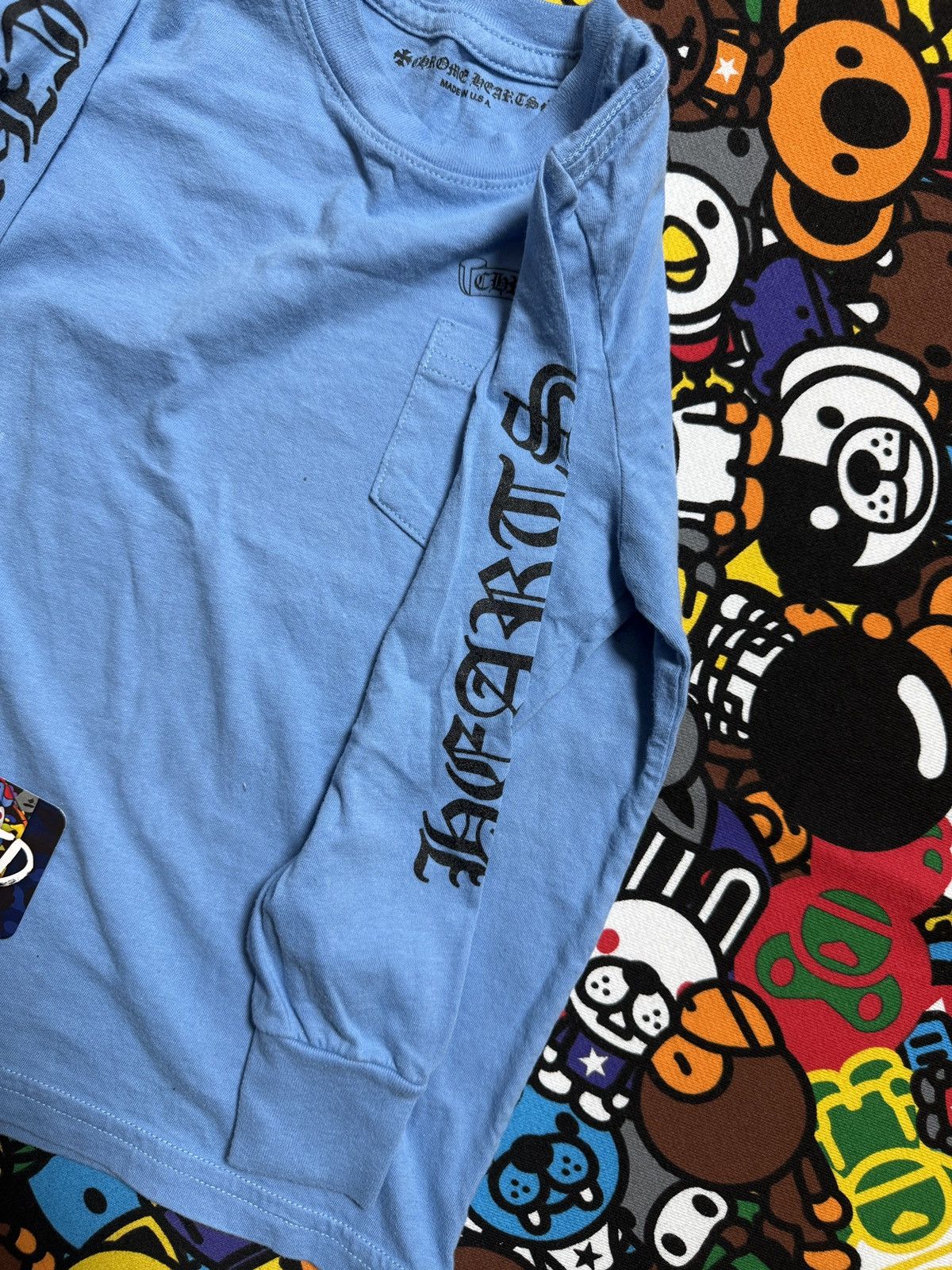 Chrome Hearts Chrome Hearts Boys Blue Scroll Long Sleeve Tee Size US XXS / EU 40 - 6 Thumbnail