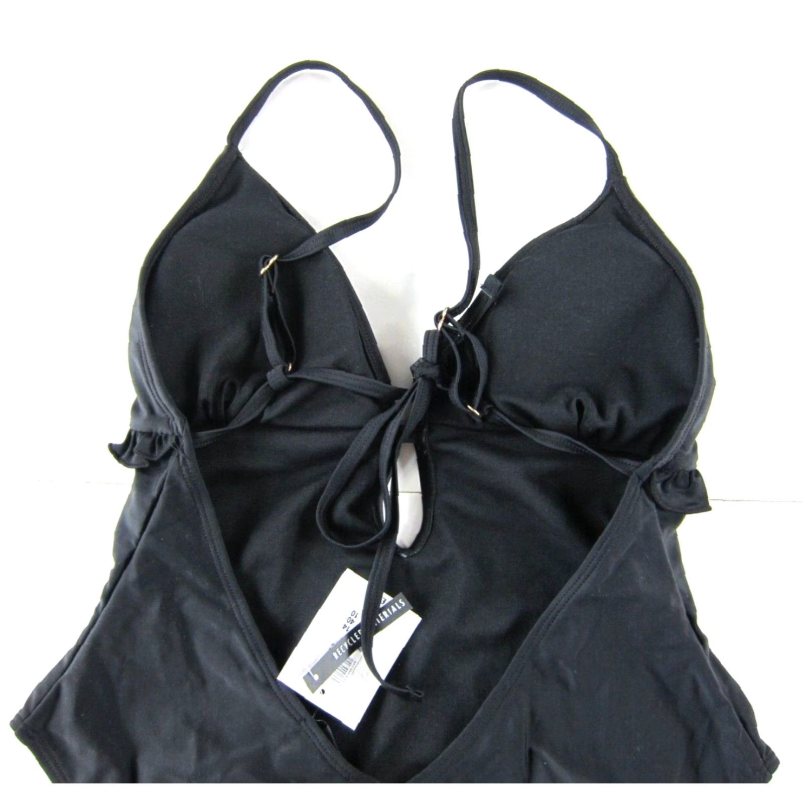 River Island NWT River Island Black Resort Ruffle Open Back One Piece Swimsuit Woman 10 Size ONE SIZE - 7 Thumbnail