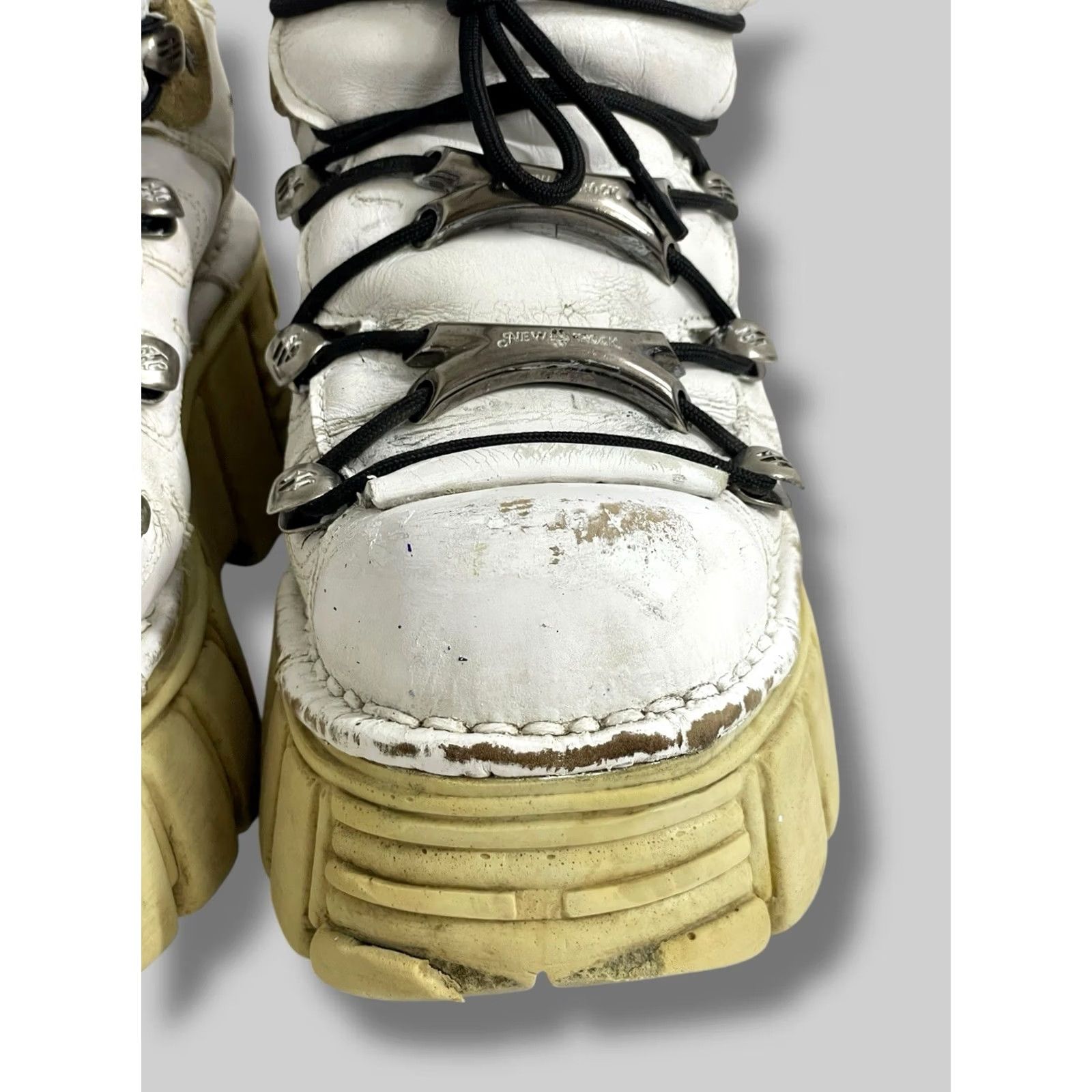 New Rock New Rock M-106 Platform Boot White EU 37 Womens Size US 4 / IT 34 - 4 Thumbnail
