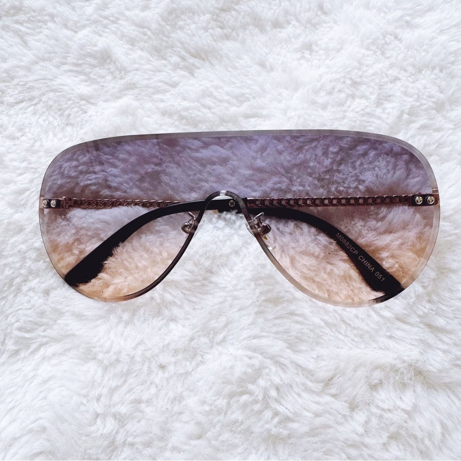 Other Jasmine Clear Purple Sleek Single-Lens Sunglasses Size ONE SIZE - 1 Thumbnail