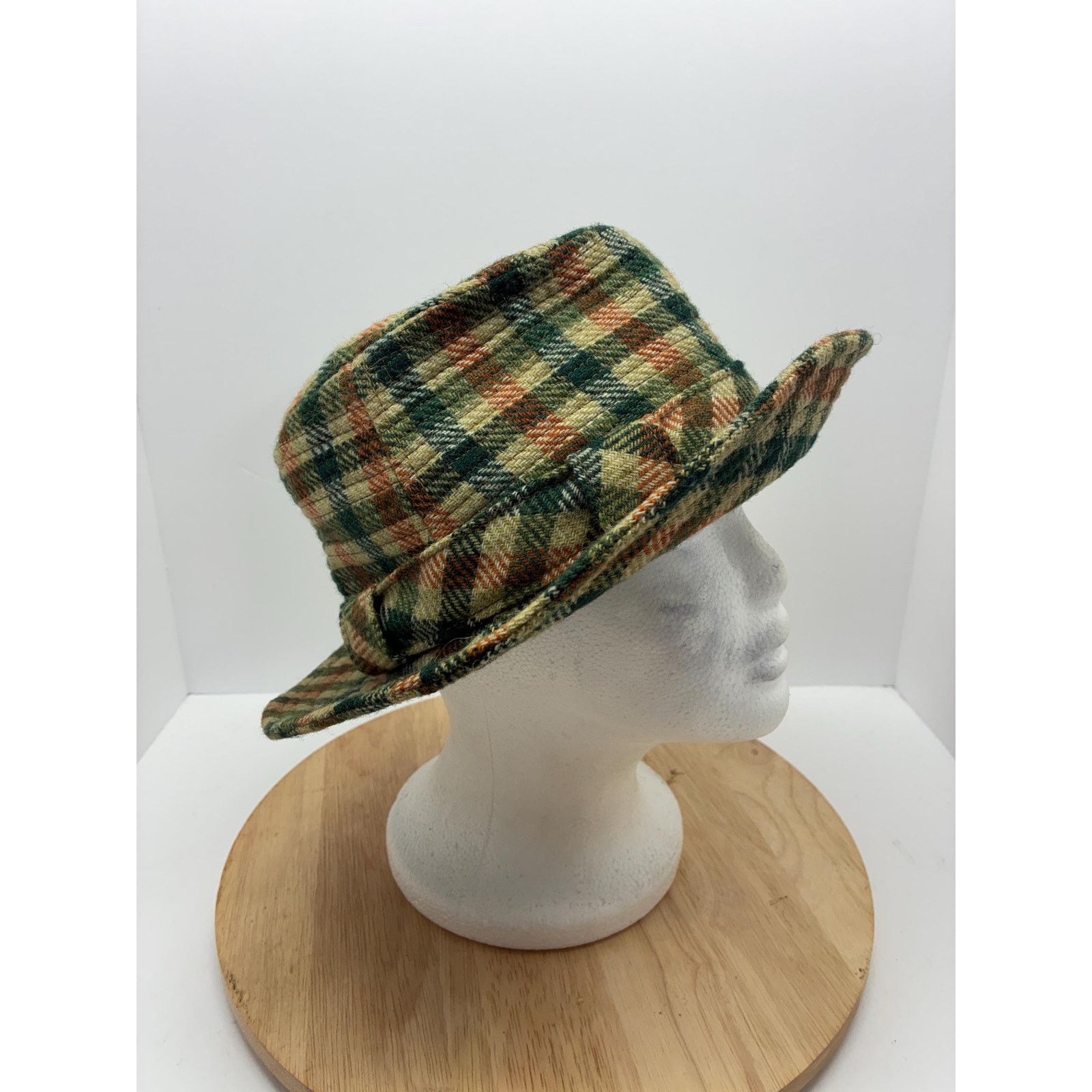 Other Vintage Plaid Bucket Hat M | Retro Plaid Hat | 100% Acrylic Size ONE SIZE - 9 Thumbnail