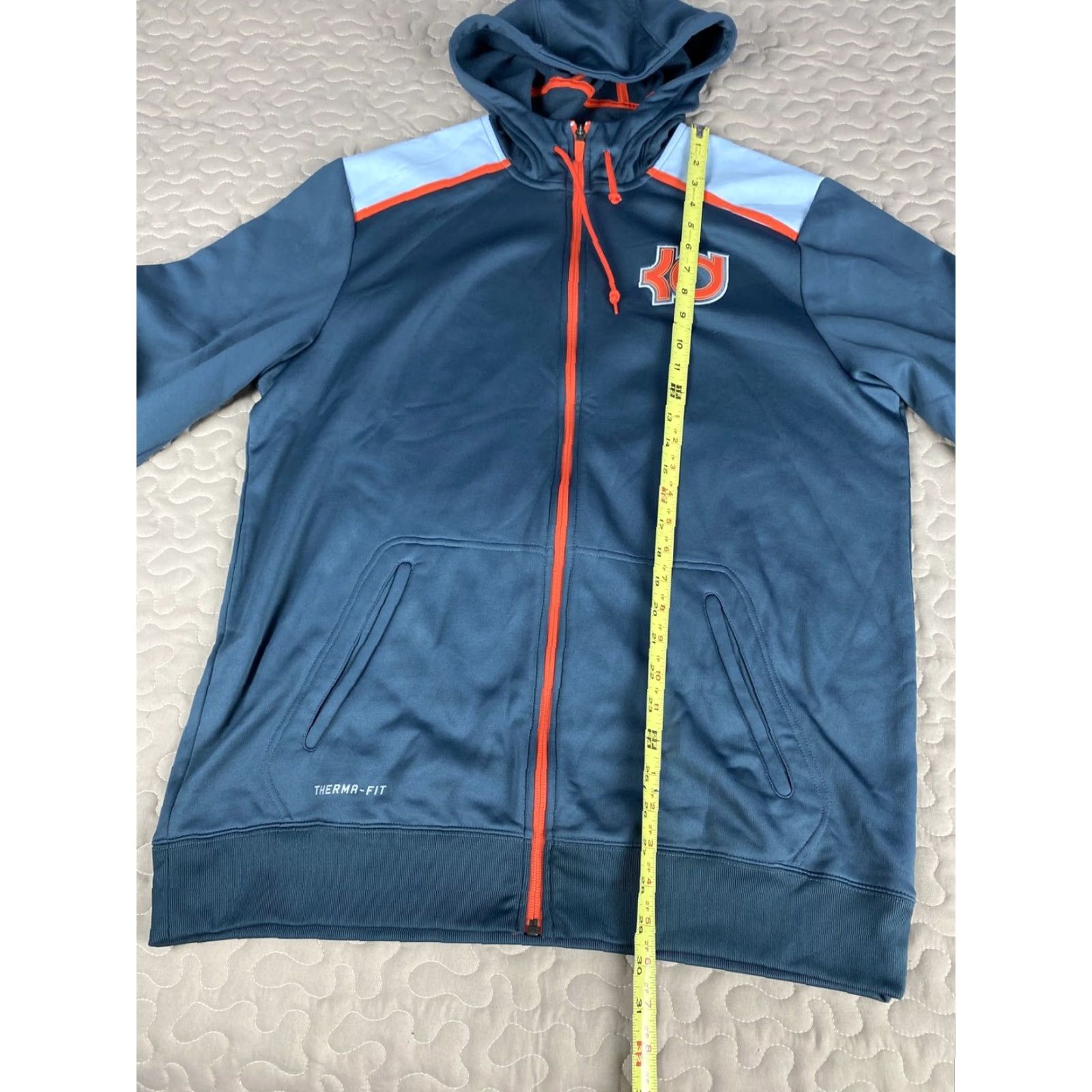 Nike VINTAGE Kevin Durant KD Nike Therma Fit Hoodie Jacket Sweatshirt LT Tall Basketball Mens Gray Full Zip KD Basketball Size US L / EU 52-54 / 3 - 3 Thumbnail