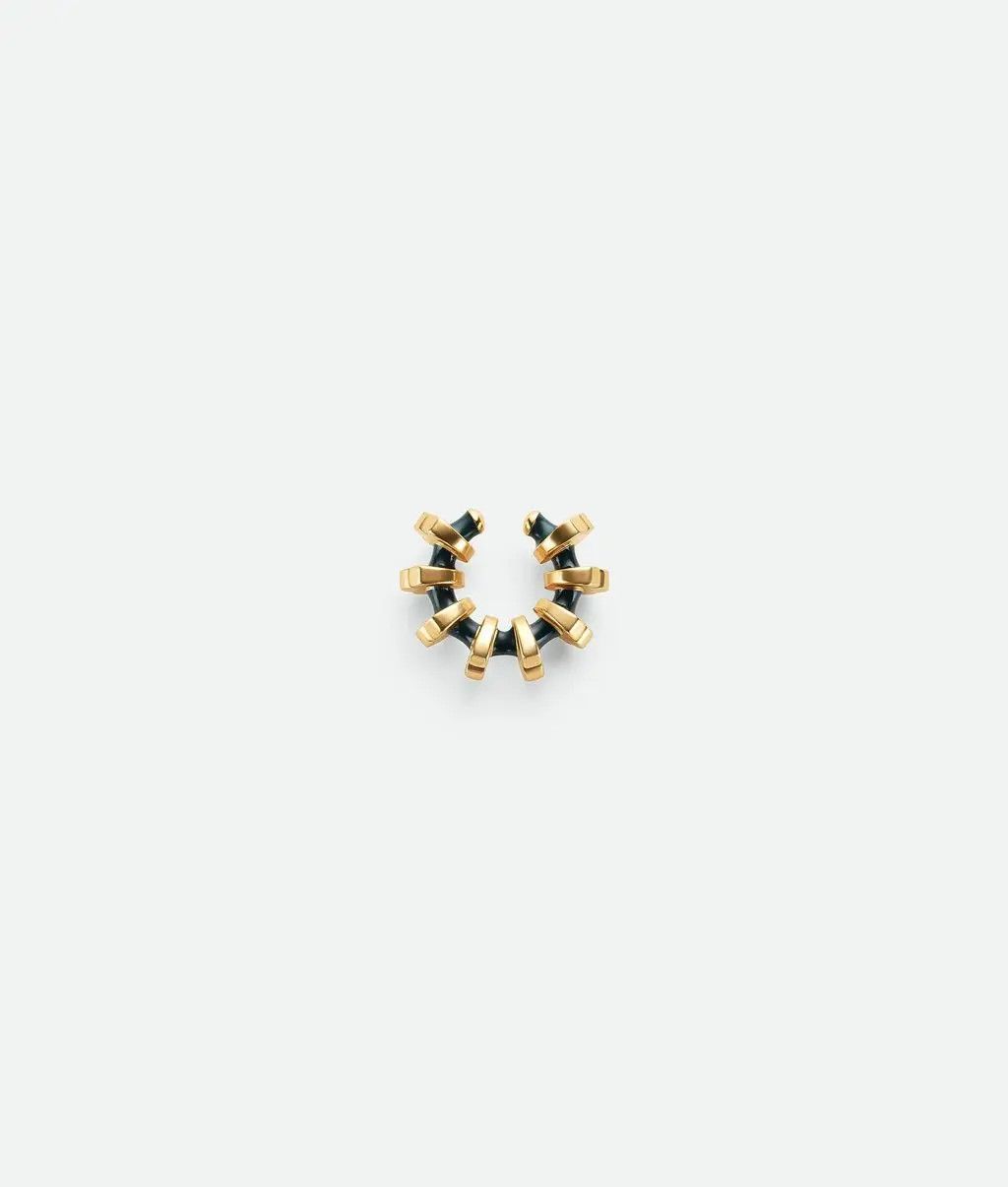 Bottega Veneta o1w1db10525 Size: OS / Puzzle Earcuff in Gold/Green Size ONE SIZE - 1 Thumbnail