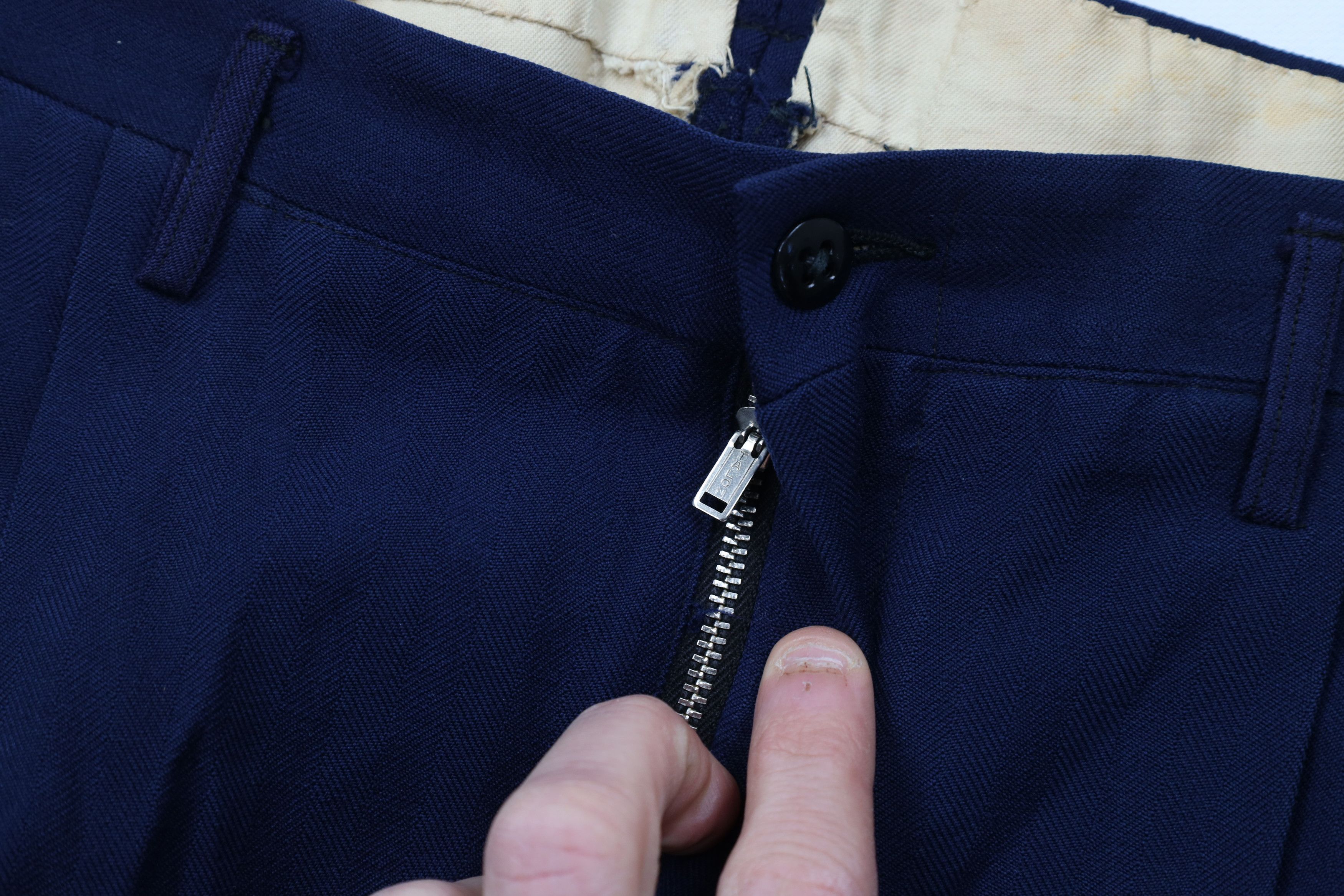 Vintage Vintage 50s Hollywood Regency Gabardine Herringbone Pants Size US 32 / EU 48 - 7 Thumbnail
