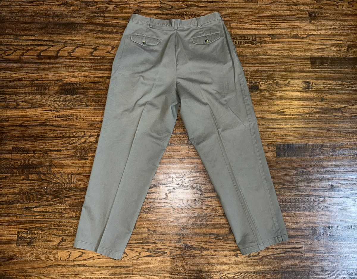 Ralph Lauren Oak Creek Vintage 90s Green Pleated Khaki Dress Pant 36x30 Size US 36 / EU 52 - 4 Thumbnail