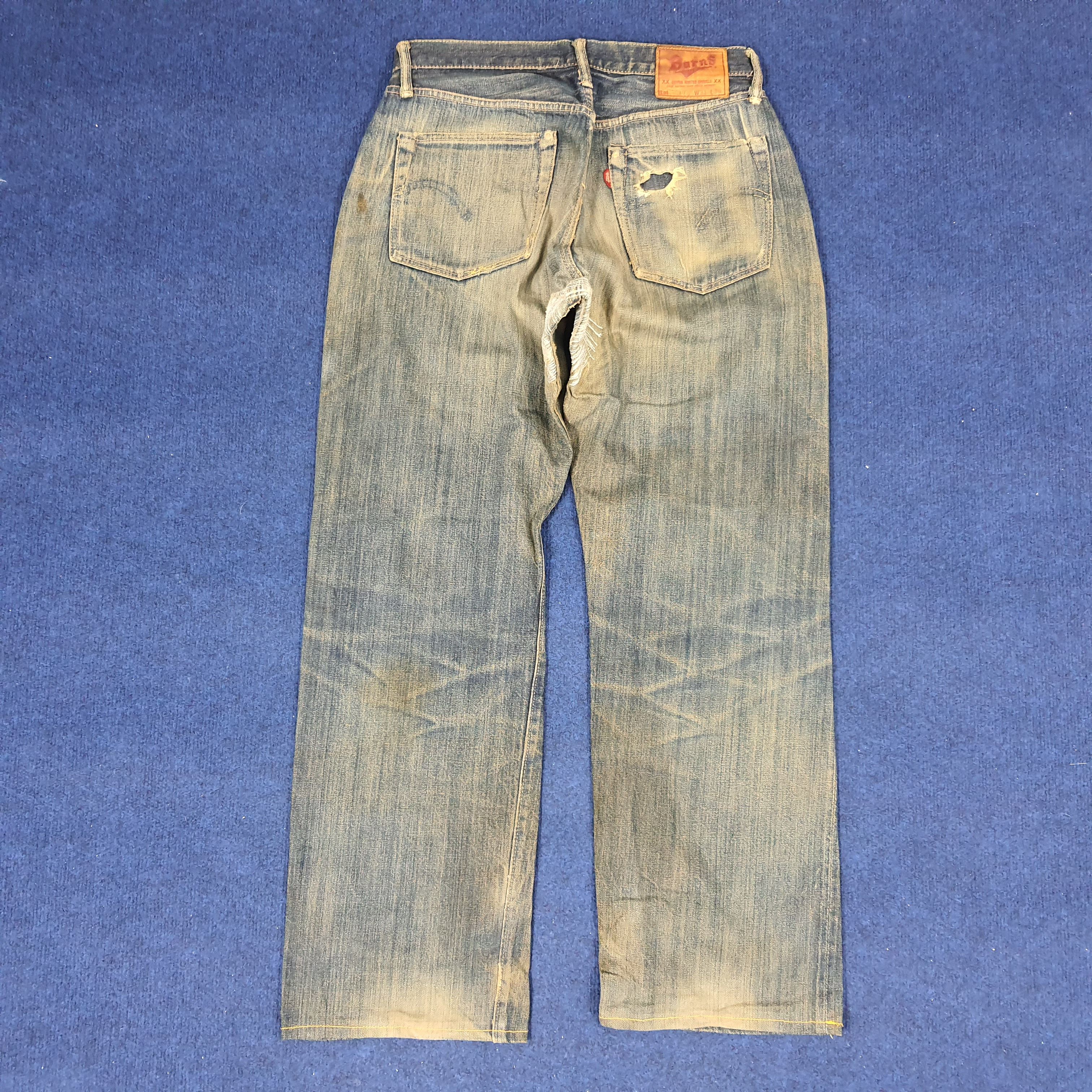 BARNS OUTFITTERS × Japanese Brand × Vintage Vintage Barns Selvedge Japanese Brand Repaired Jeans Size US 28 / EU 44 - 3 Thumbnail