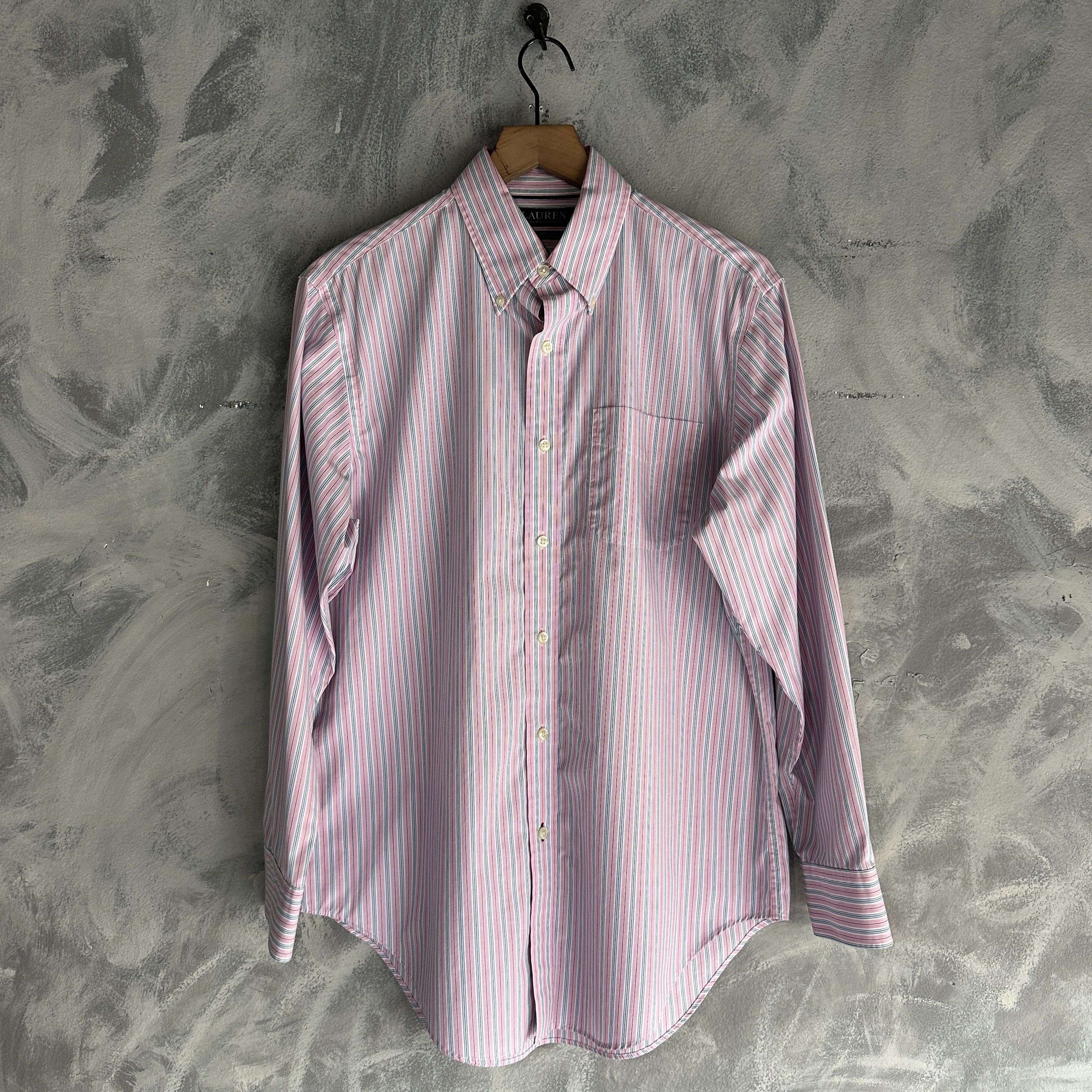 Polo Ralph Lauren Vtg Polo Ralph Lauren Button Down Shirt Mens Vertical Stripe Size US M / EU 48-50 / 2 - 1 Thumbnail