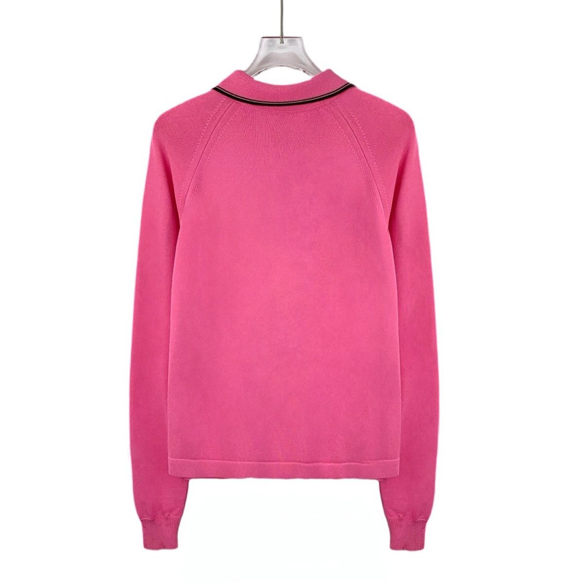 Miu Miu MiuMiu Half-Zip Collared Long Sleeve Knit Polo Shirt K26WX Size S / US 4 / IT 40 - 2 Thumbnail