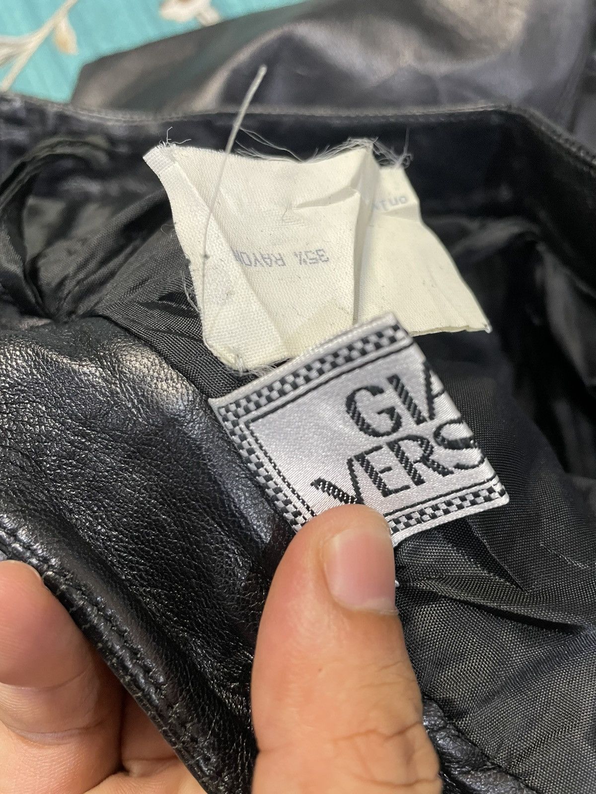 Versace Vintage Gianni Versace Leather Pants Size US 29 - 6 Thumbnail