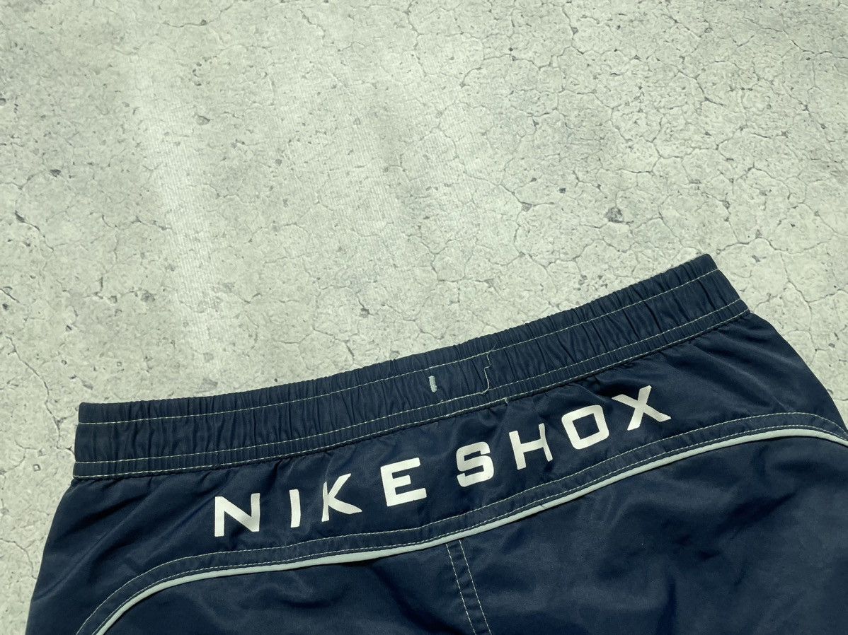 Nike Vintage Nylon Nike Shox Big Logo Swoosh Drill Shorts Y2K Size US 32 / EU 48 - 10 Thumbnail