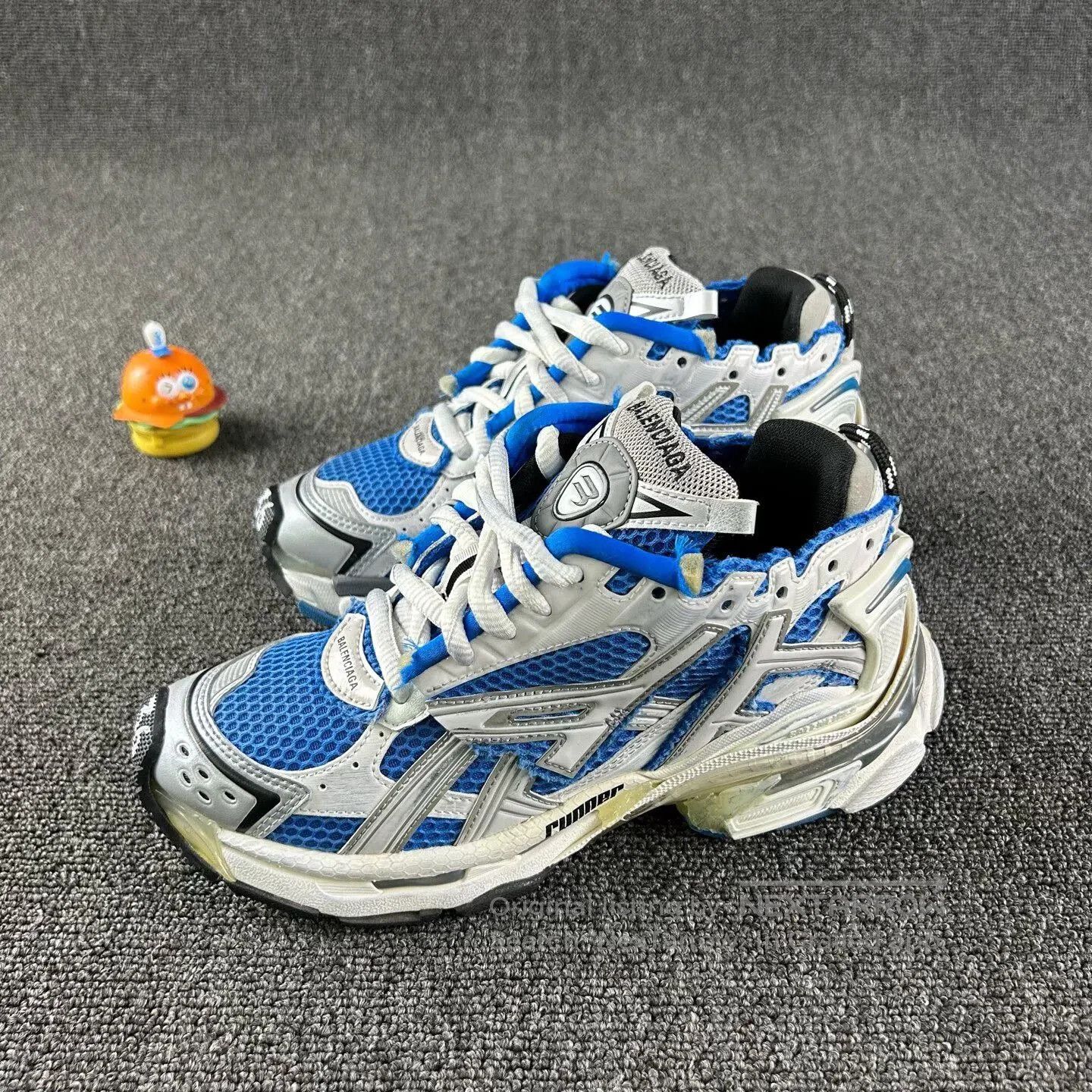 Balenciaga balenciaga runner sports shoes in blue and white. Size US 5.5 / EU 38 - 1 Thumbnail
