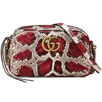 Gucci o1s1wg110225 Size: OS / GG Marmont Small Python Shoulder Bag Size ONE SIZE - 1 Thumbnail