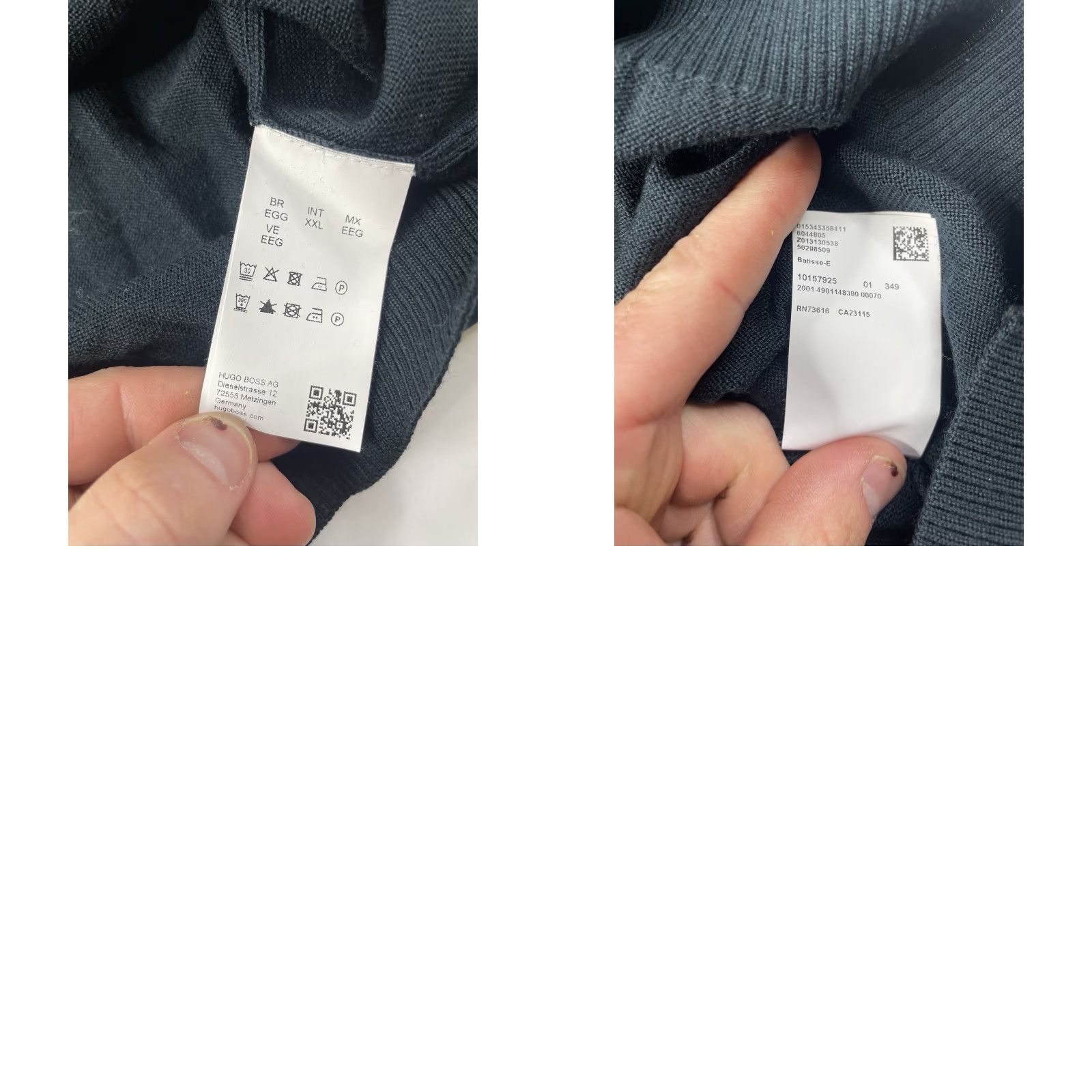 Hugo Boss HUGO BOSS NWT Batisse-E Regular Fit Extrafine Merino Jumper Mens XXL V-Neck Knit Green Size US XXL / EU 58 / 5 - 8 Thumbnail
