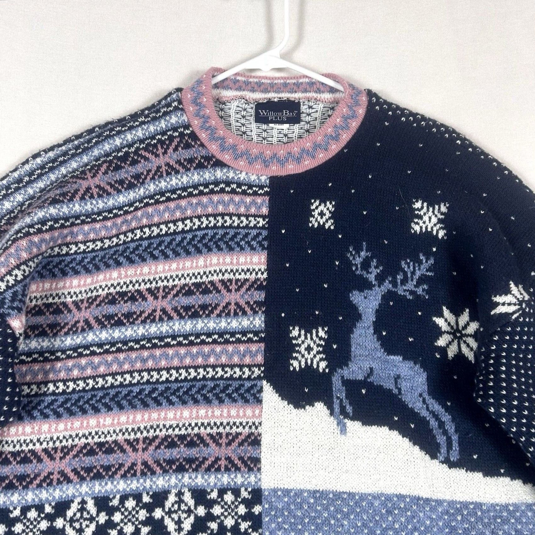 Vintage VINTAGE Ugly Christmas Sweater Womens Plus 2X Fleece Long Sleeve Holiday Knit L/S Size XXL / US 16-18 / IT 52-54 - 2 Thumbnail