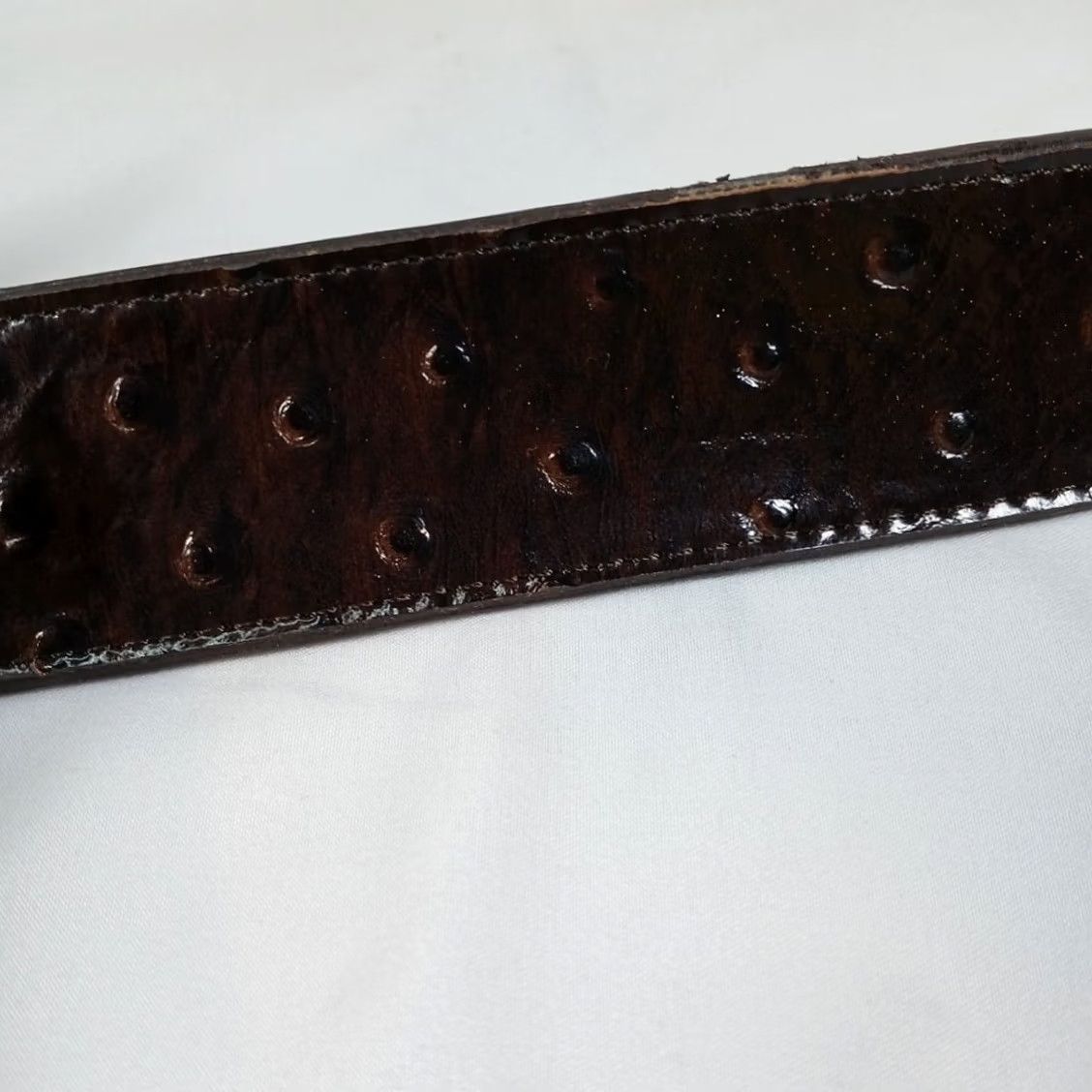 Vintage ROLFS Size L Full Grain Leather Belt Dark Brown Silver Buckle Womens Belt Size ONE SIZE - 4 Thumbnail