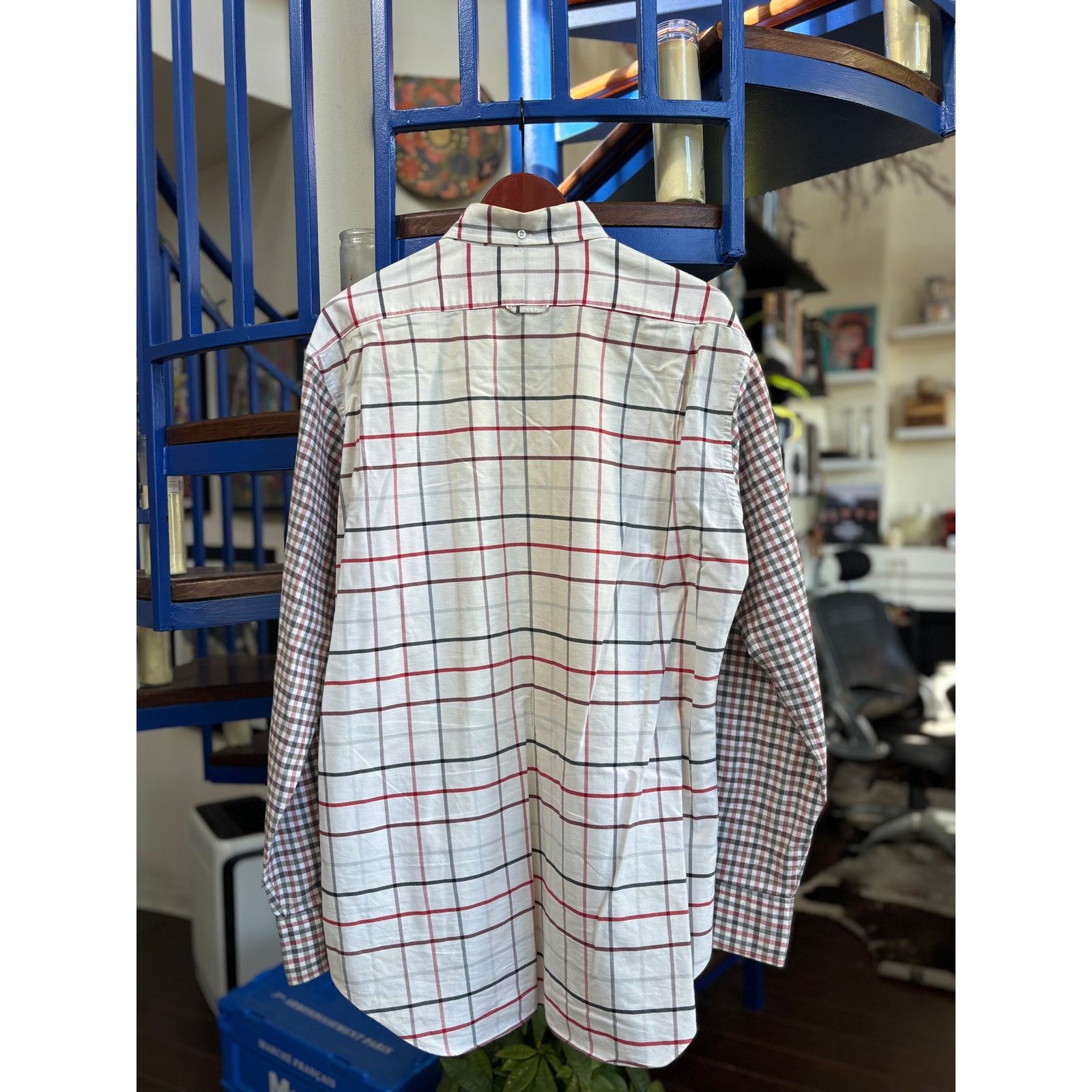 Thom Browne Thom Browne White and Red Check Button Down Shirt Size 5 XXL Size US XXL / EU 58 / 5 - 2 Thumbnail