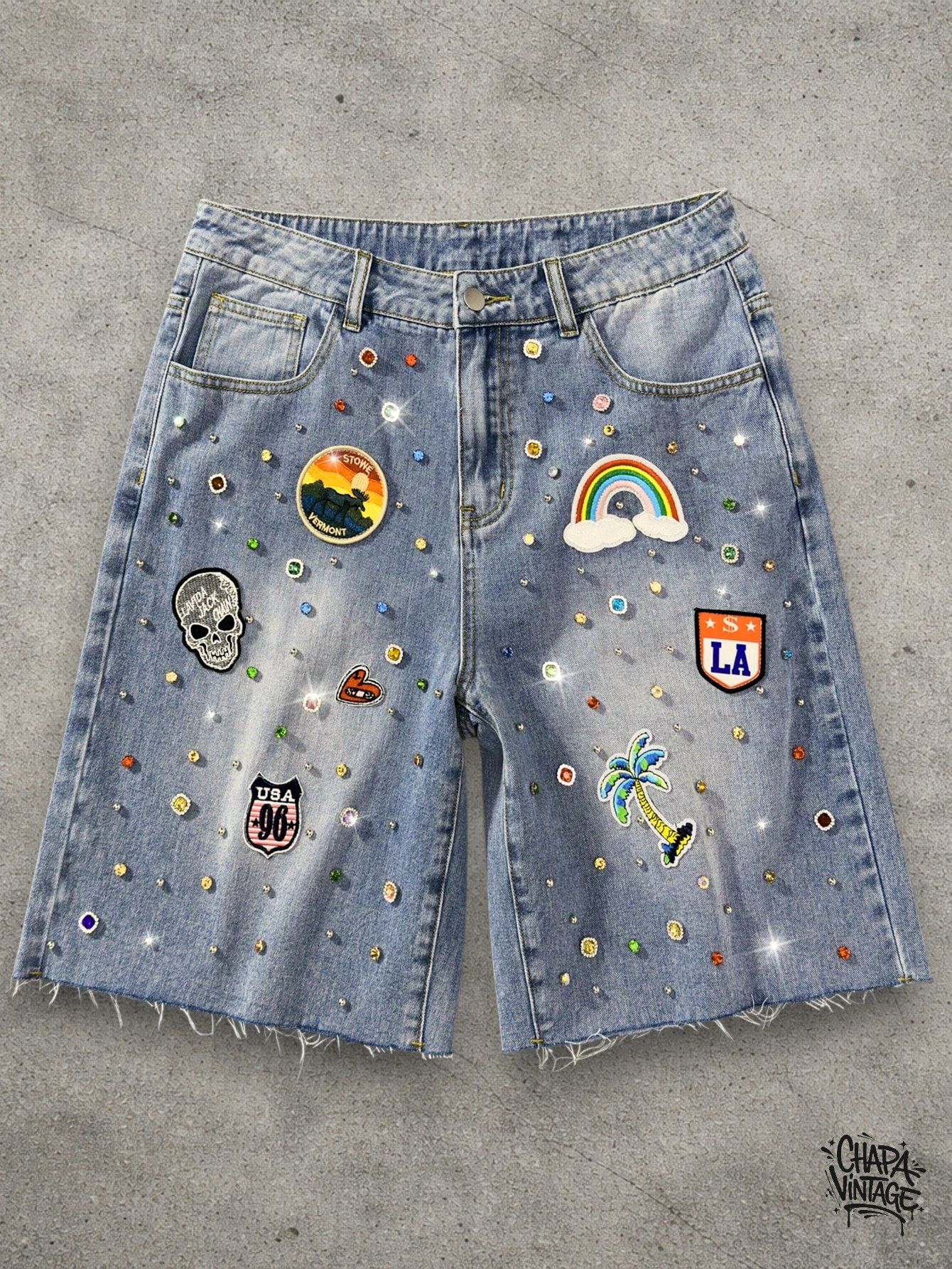 Japanese Brand Washed ripped shorts Size US 32 / EU 48 - 1 Thumbnail