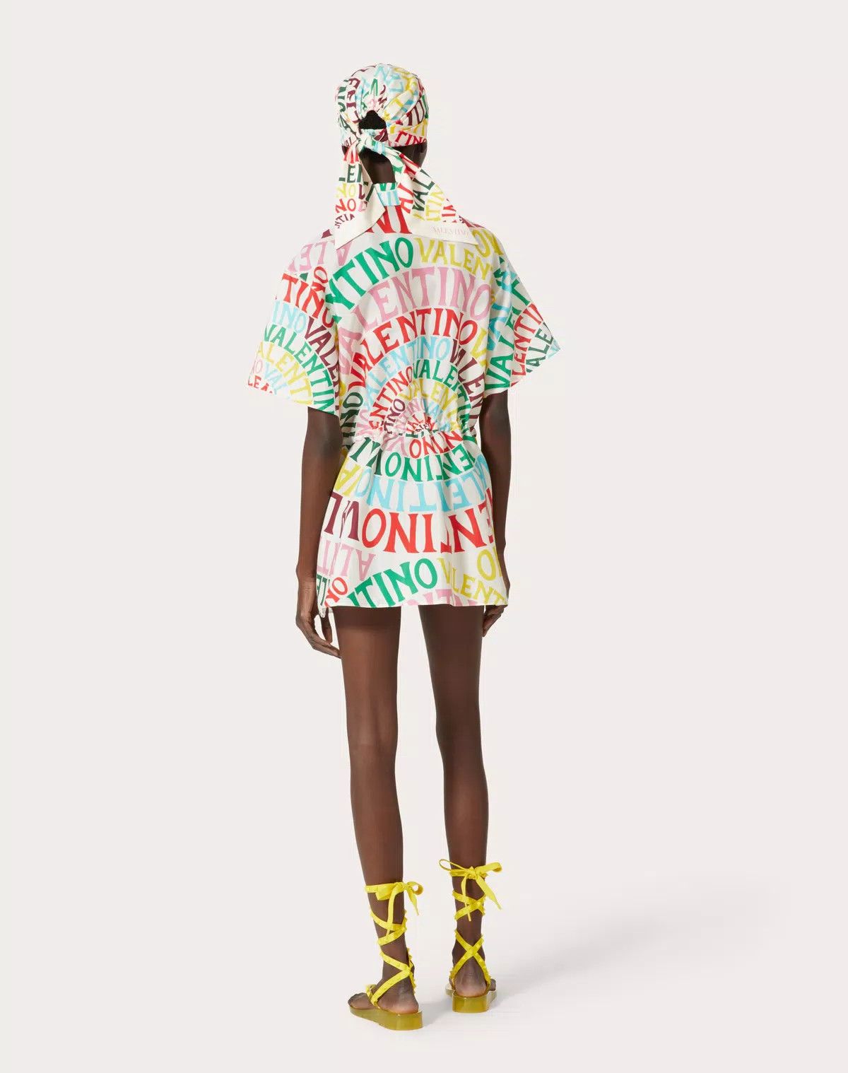 Valentino o1s1wg110625 Loop Poplin Dress in Multicolor Size M / US 6-8 / IT 42-44 - 5 Thumbnail