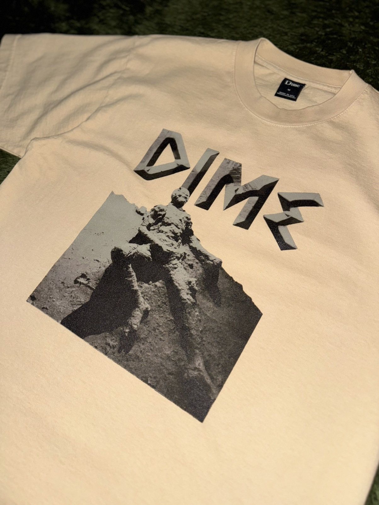 Dime [M] DIME Made in USA Tubular T-Shirt Beige Size US M / EU 48-50 / 2 - 2 Thumbnail