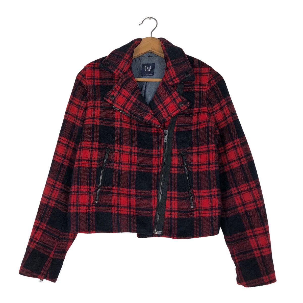 Japanese Brand 🔥Cropped Biker Jacket Gap Japan Issey Miyake Double Breast Size US XS / EU 42 / 0 - 1 Thumbnail