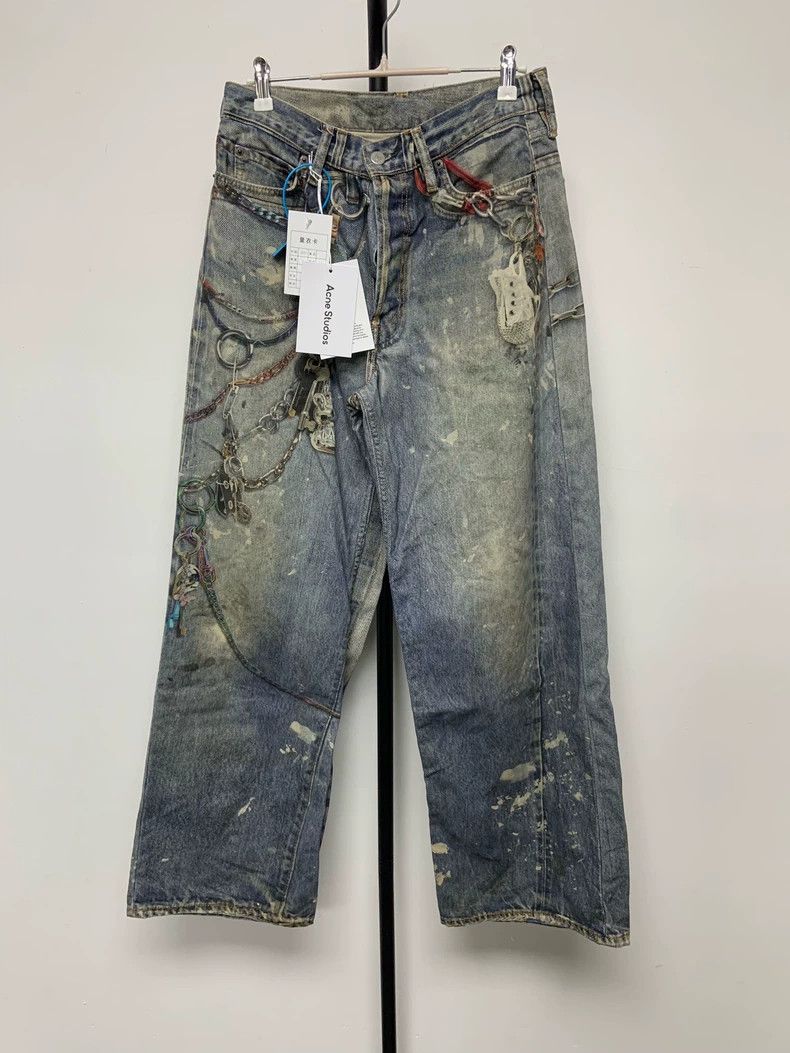Vintage Acne Studios Baggy 3D Print Denim Jeans-yf Size US 44 / EU 60 - 1 Thumbnail