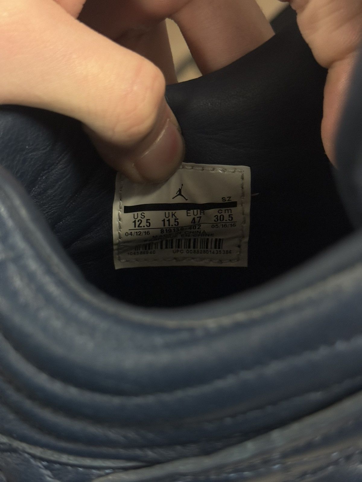 Jordan Brand × Nike Premium Jordan 4 Retro - 'Obsidian' (Size 12.5) RARE 2016 Size US 12.5 / EU 45-46 - 13 Thumbnail