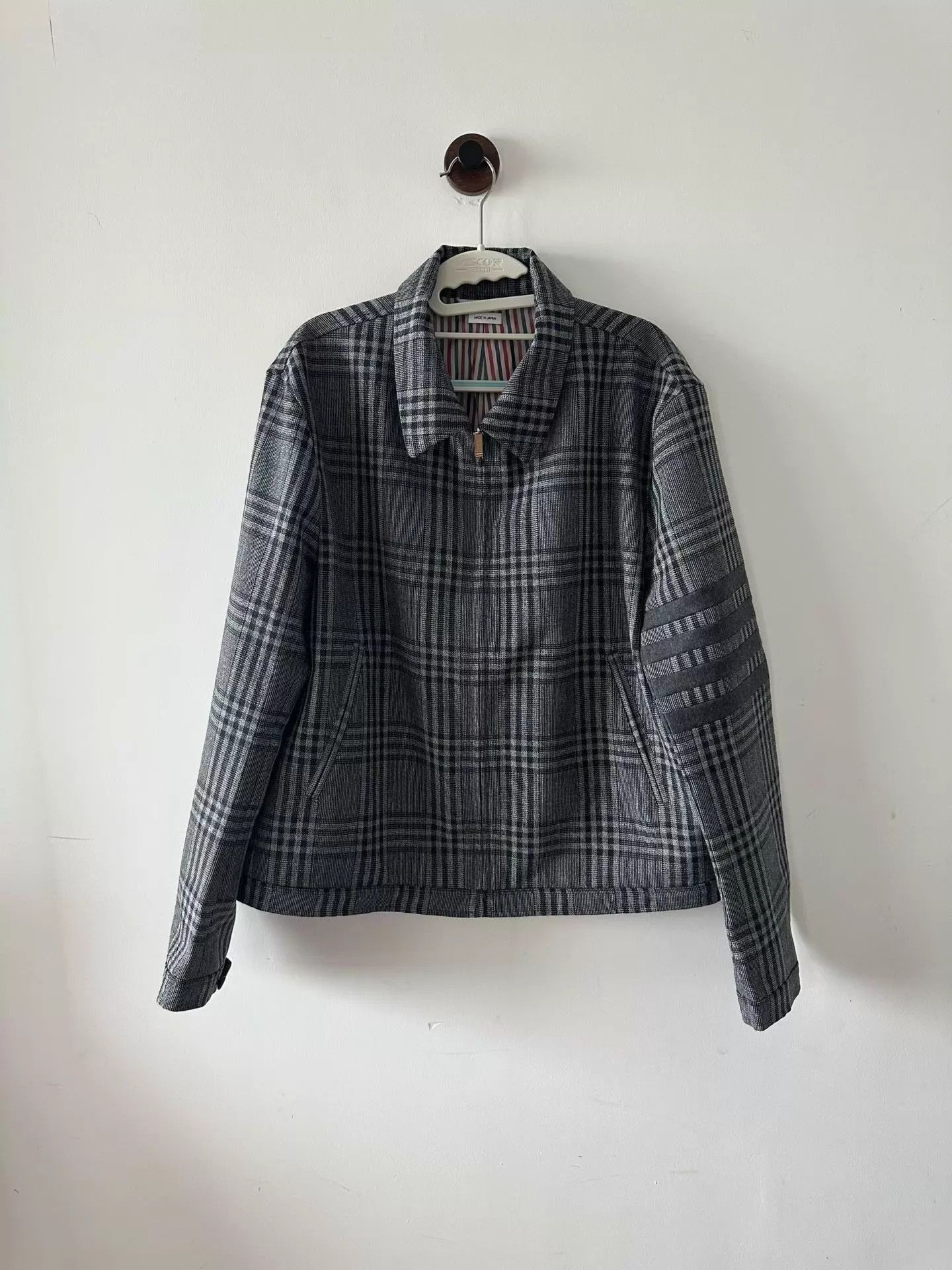 Thom Browne Multi Plaid Collared Zip-Up Jacket - Size M Size US M / EU 48-50 / 2 - 1 Thumbnail
