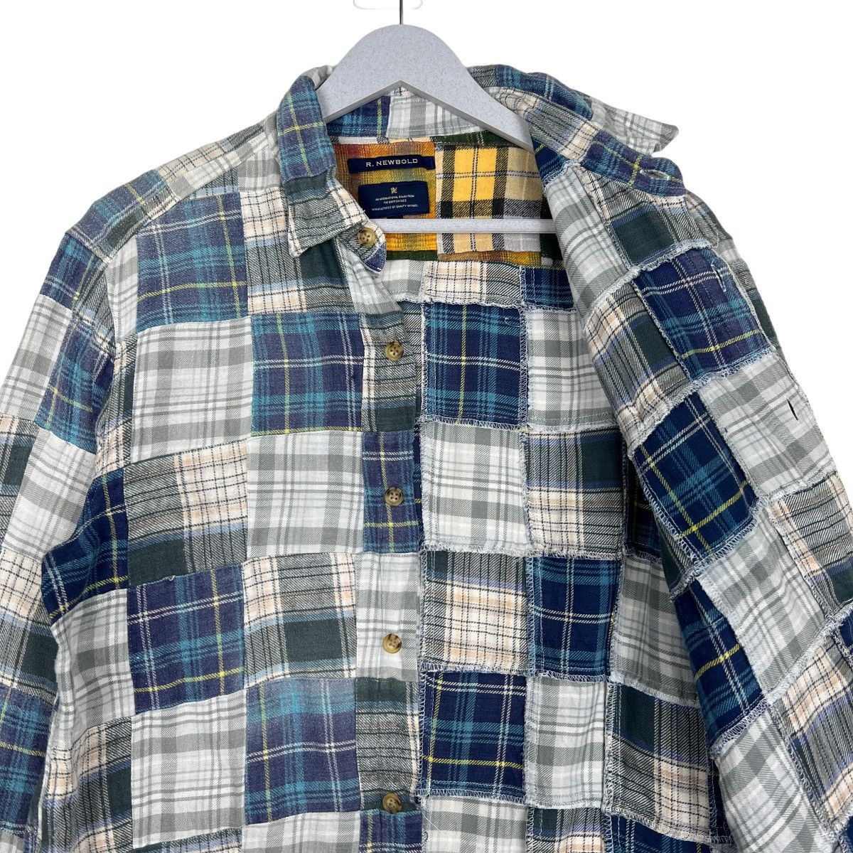 R.Newbold 🔥 R.NEWBOLD CHECK PATCHWORK SHIRTS Size US L / EU 52-54 / 3 - 11 Thumbnail