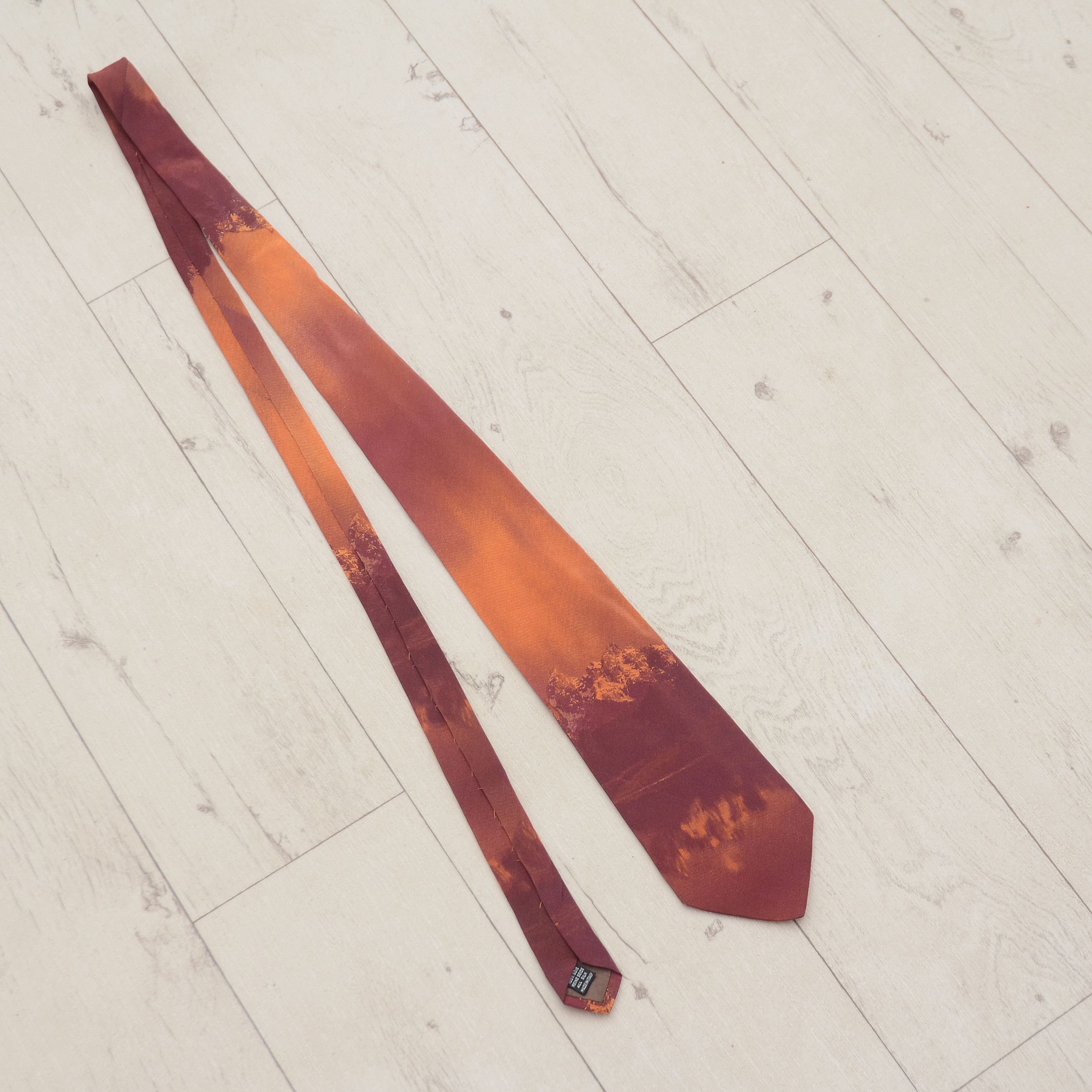 Vintage Vintage Rian Rucci Abstract Art Silk Tie Printed Mountain Size ONE SIZE - 4 Thumbnail