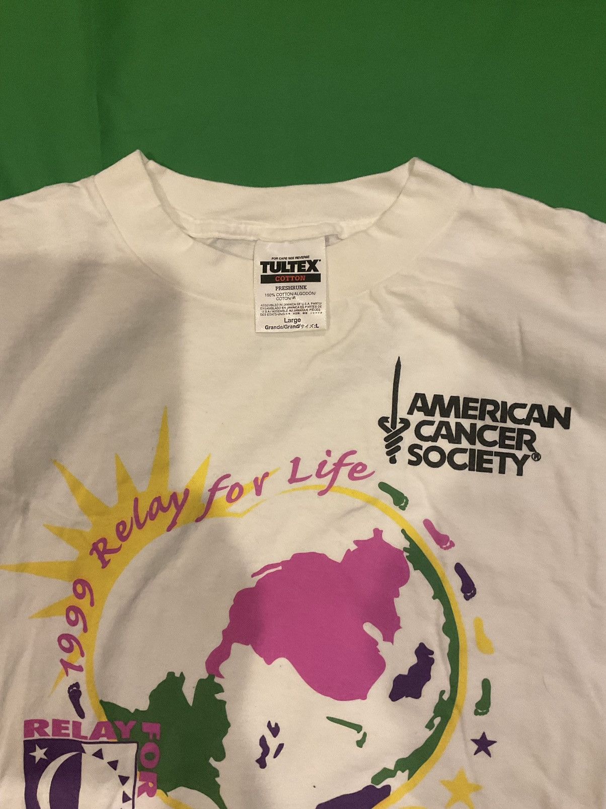 Vintage Vintage American Cancer Society T Shirt Size US L / EU 52-54 / 3 - 2 Thumbnail