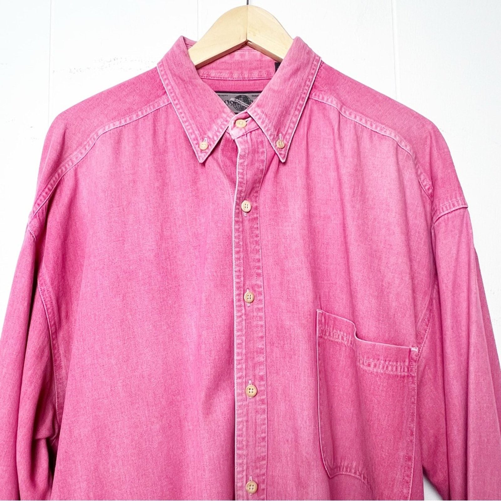 Structure Vintage Structure Red Wash Long Sleeve Shirt Men Size Large Size US L / EU 52-54 / 3 - 2 Thumbnail