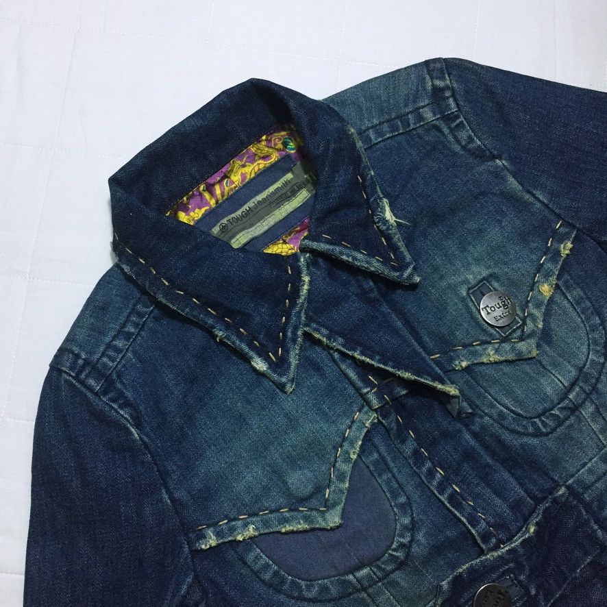 Japanese Brand Touch Jeansmith Rugged Denim Trucker Jacket Size XS / US 0-2 / IT 36-38 - 3 Thumbnail
