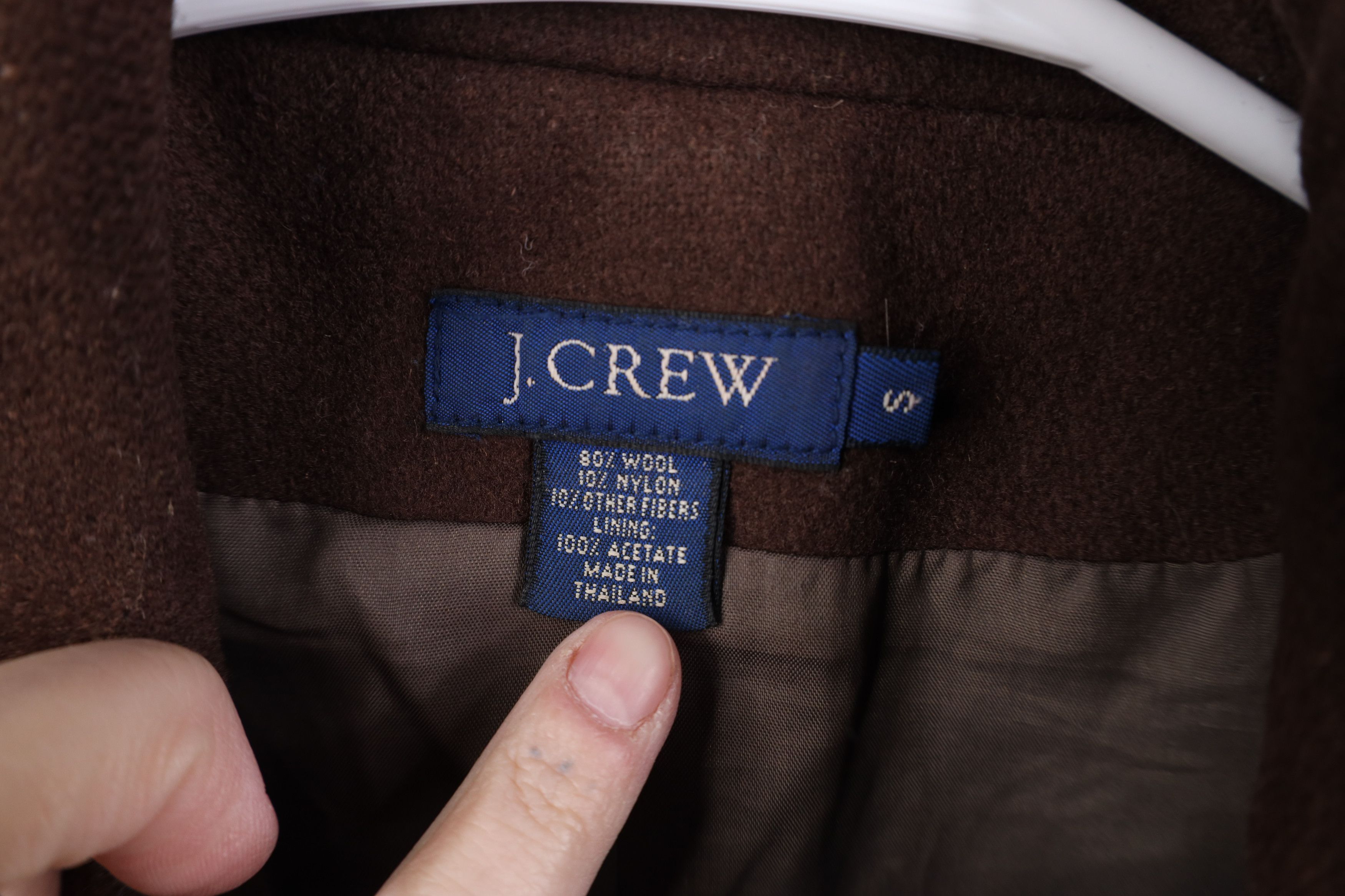 J.Crew Vintage 90s J Crew Wool Full Zip Bomber Jacket Brown Size S / US 4 / IT 40 - 8 Thumbnail