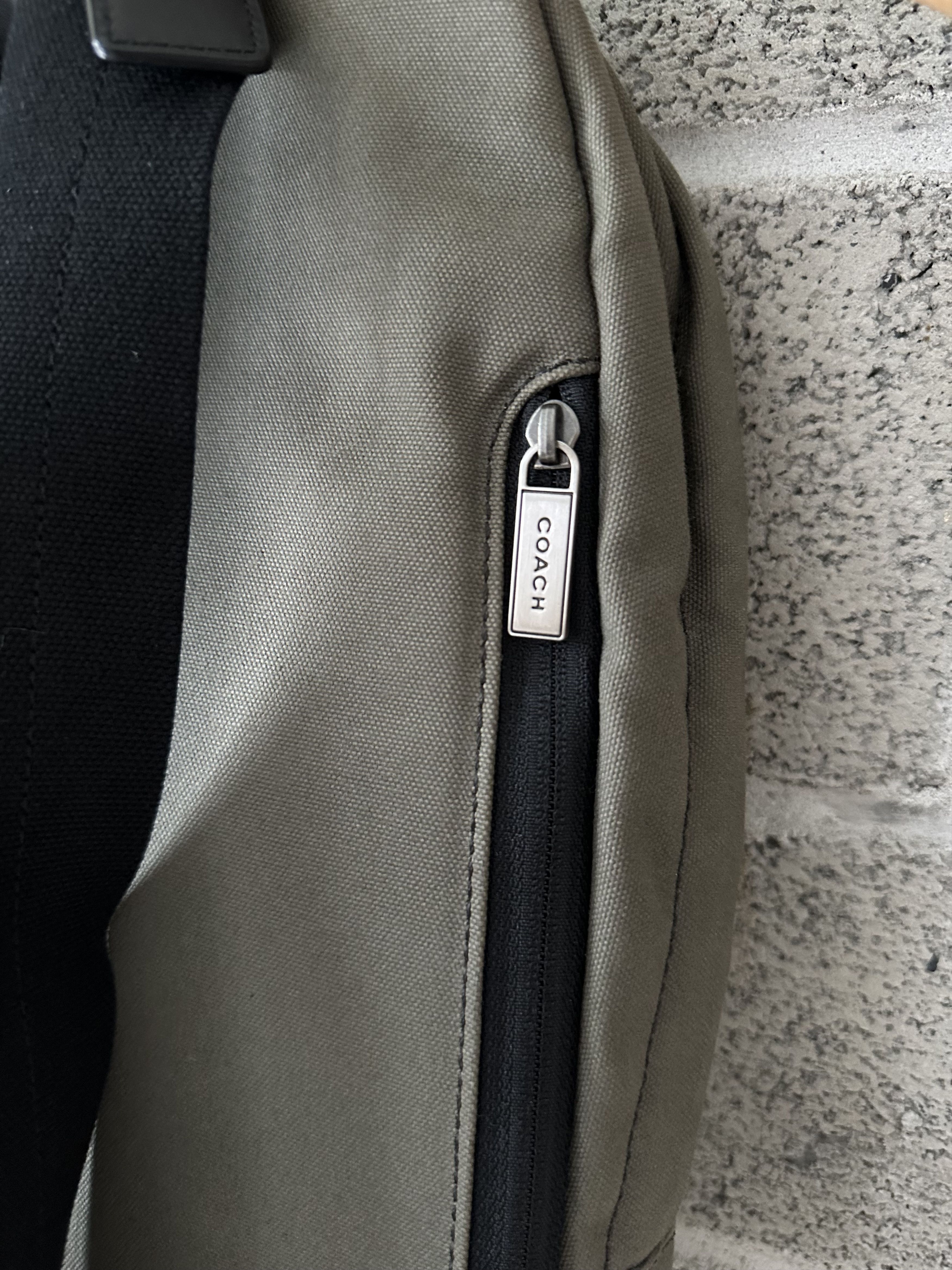 Coach Coach Sling Backpack New British Green Canvas Leather Brown Size ONE SIZE - 7 Thumbnail