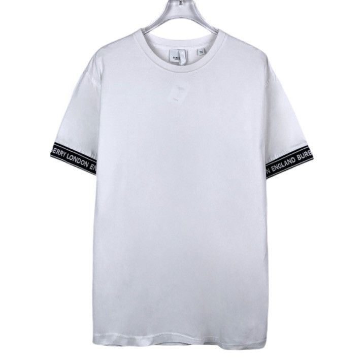 Burberry Burberry White Cotton Logo Tape Short Sleeve T-Shirt K26WX Size XXS / US 00 / IT 34 - 1 Thumbnail