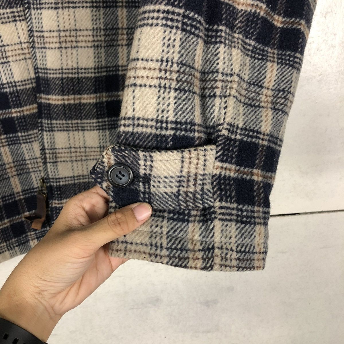 Japanese Brand 📌VINTAGE WORK CHORE ZIPPER JACKET BOSSINI TARTAN DESIGN Size US M / EU 48-50 / 2 - 16 Thumbnail