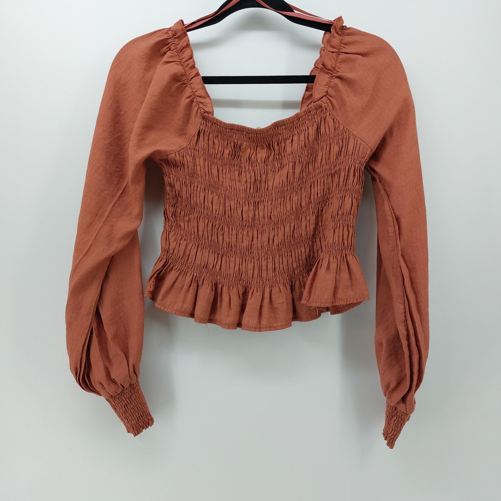 Other Y2K Loveriche Women's Smocked Crop Top Long Sleeve Sz S Size S / US 4 / IT 40 - 2 Thumbnail