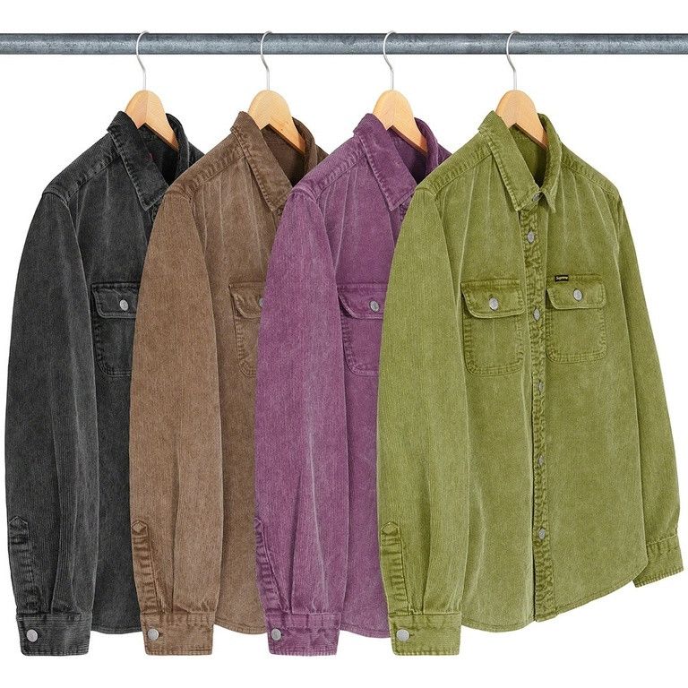 Supreme S/S 2021 Supreme Washed Brown Corduroy Shirt Size US S / EU 44-46 / 1 - 9 Thumbnail