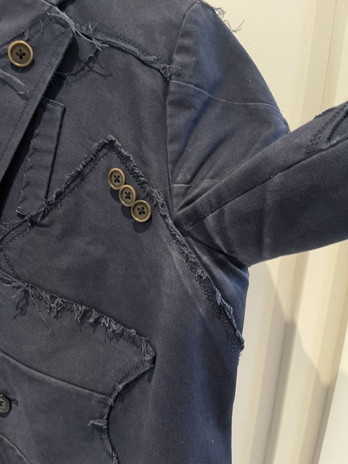 Kolor Kolor SS11 Navy Raw Edges Reconstructed Blazer Size US S / EU 44-46 / 1 - 12 Thumbnail