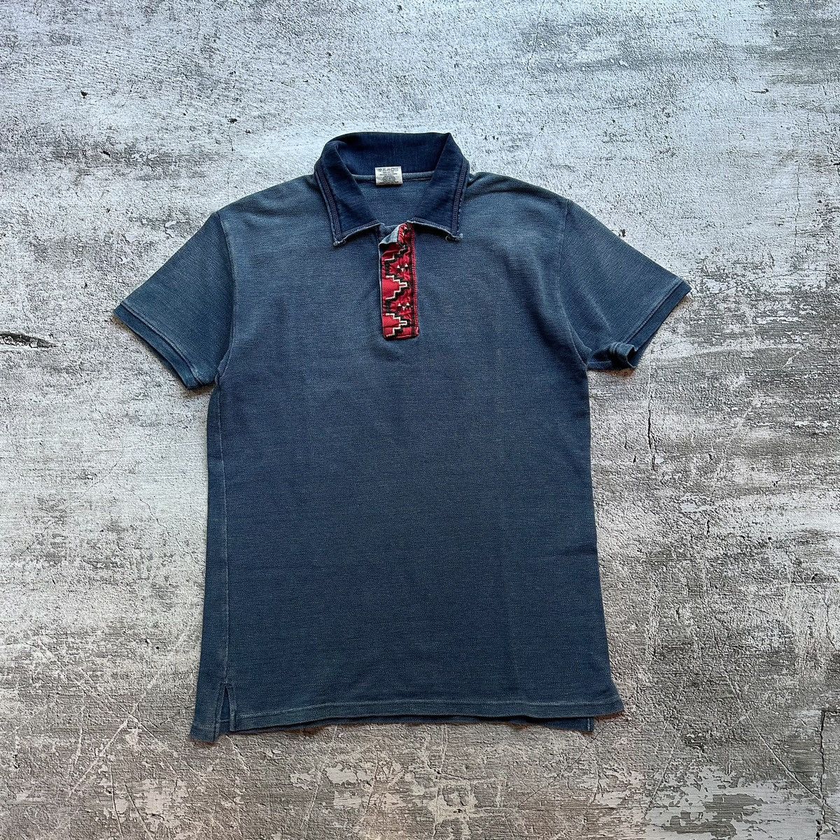 image of Kapital Indigo Dyed Polo Shirt, Men's (Size Medium)