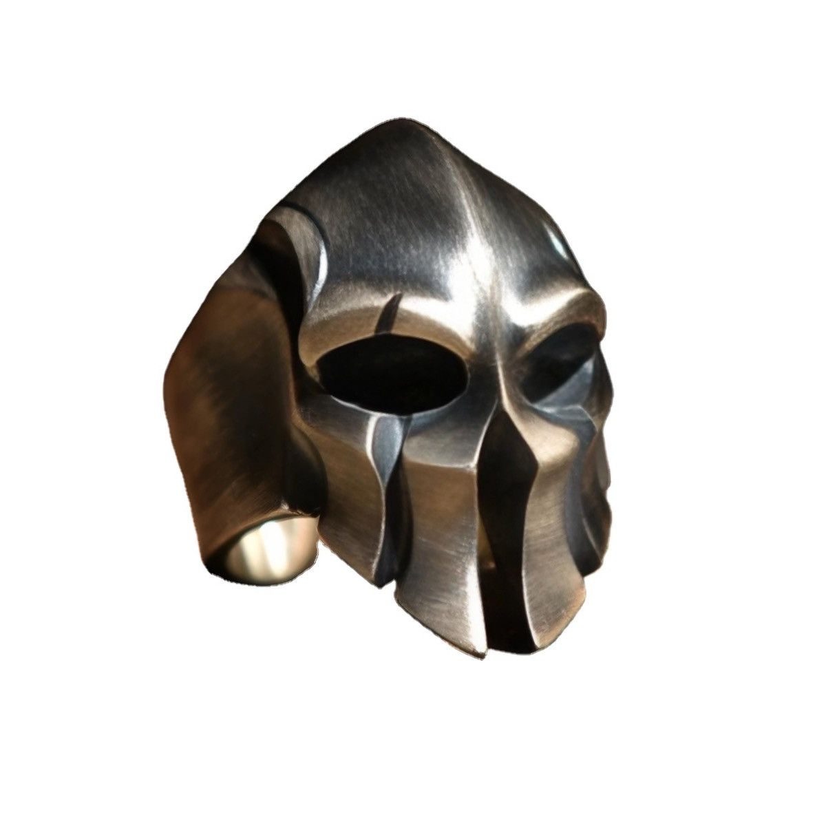 Vintage Vintage Silver Spartan Skull Ring Size ONE SIZE - 2 Thumbnail