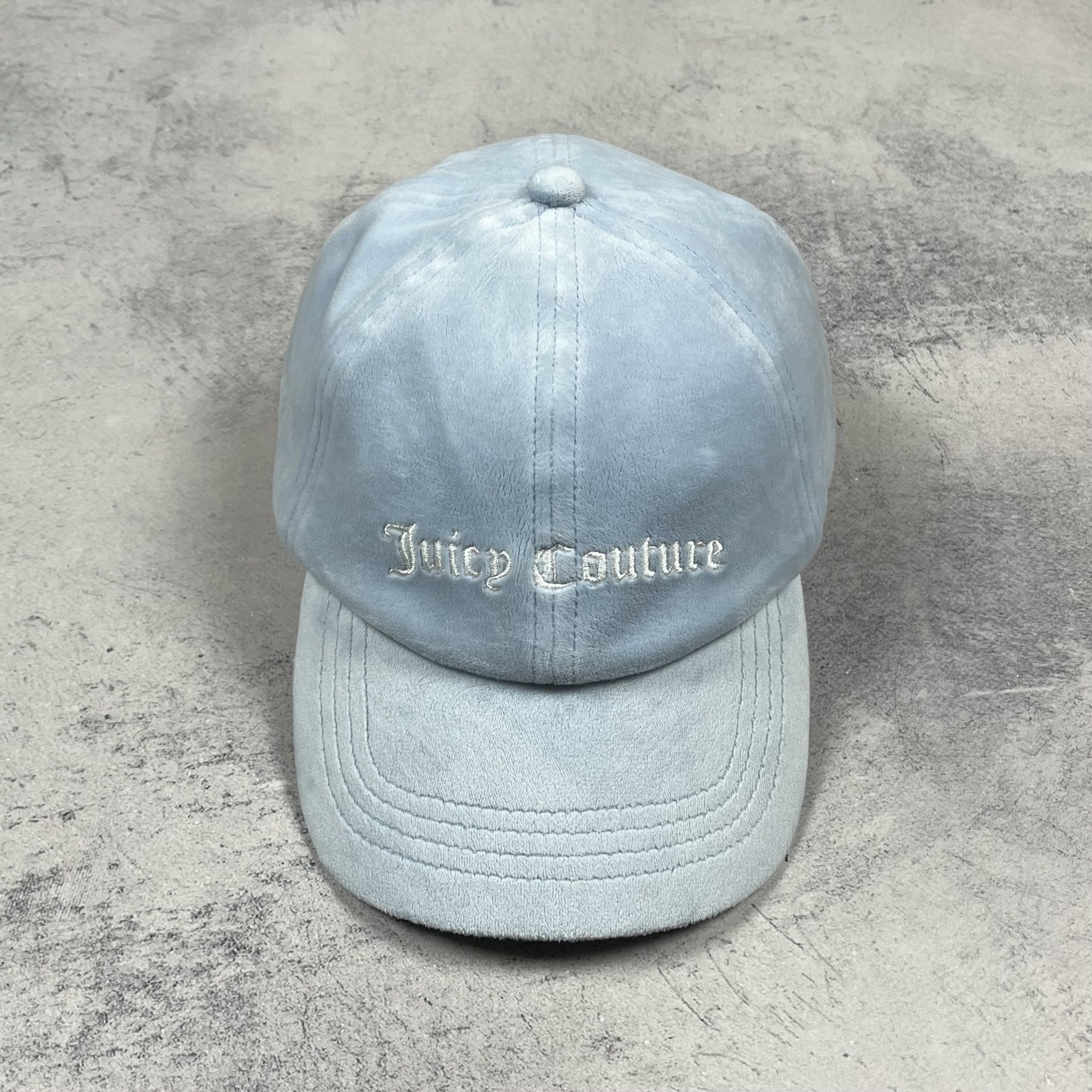 Juicy Couture Juicy Couture Baby Blue Y2K Velour Baseball Cap Size ONE SIZE - 2 Thumbnail