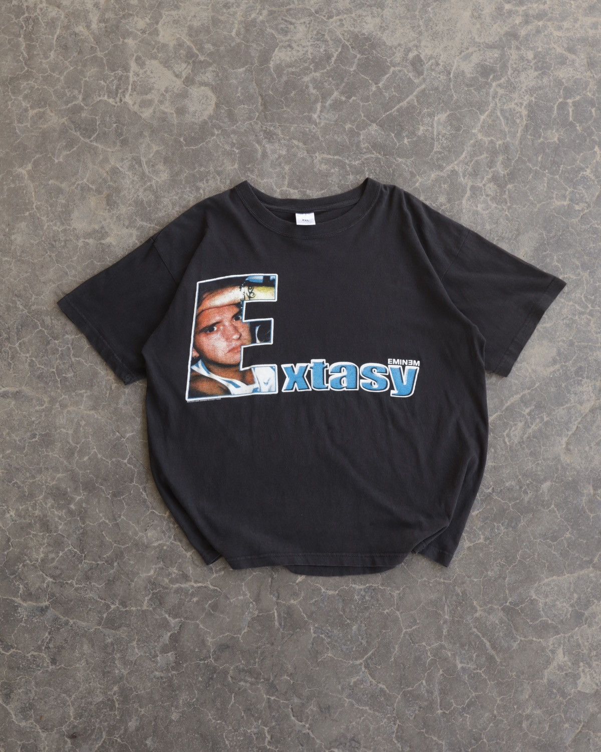 Vintage Vintage Eminem Tour Extasy Archive Grail Rap Black Tee Shirt Size US XXL / EU 58 / 5 - 9 Thumbnail