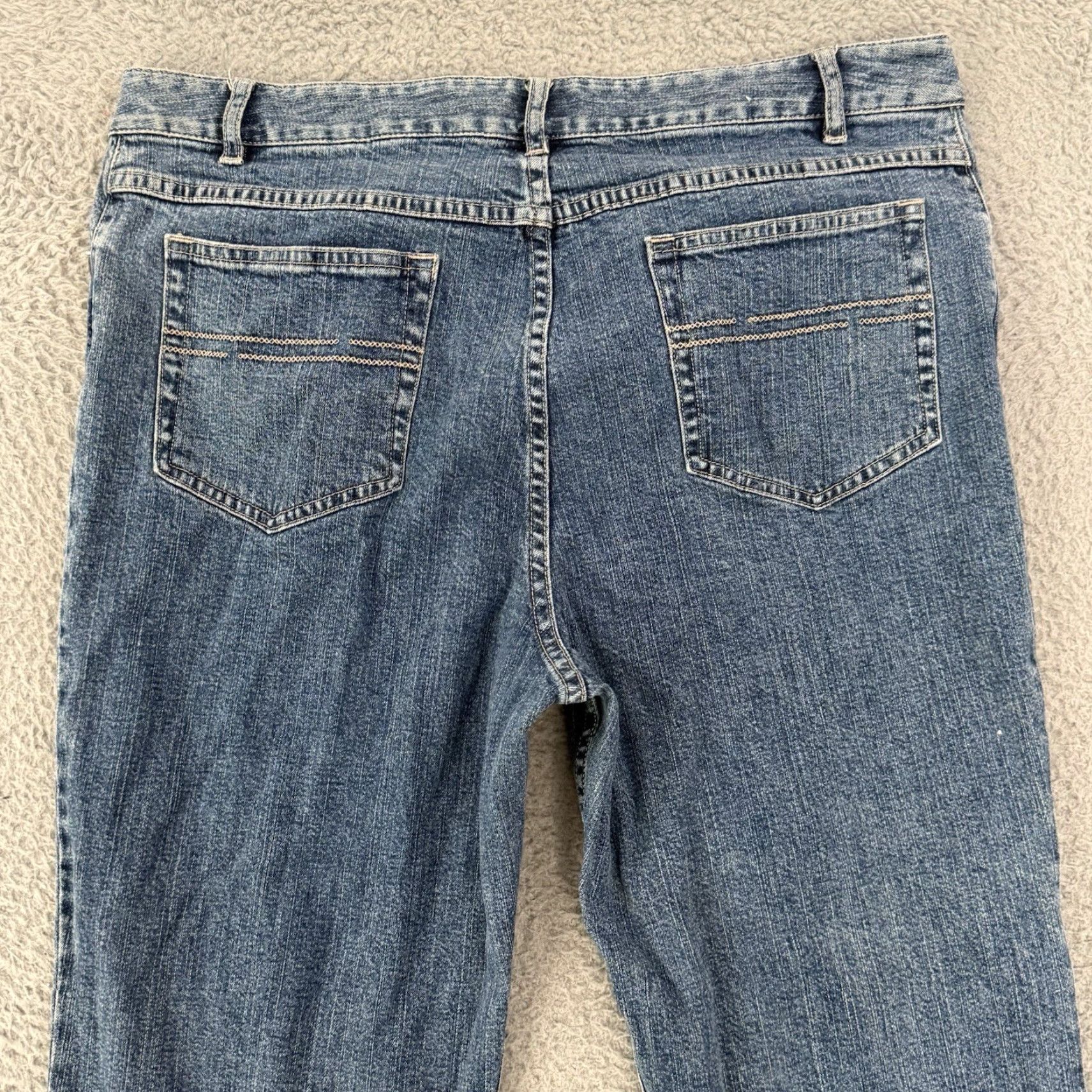 Denime VINTAGE? No. J Jill Jeans Womens 14 Blue Denim Straight Leg Mid Rise Stretch Bootcut Jeans Size 36" / US 14 / IT 50 - 7 Thumbnail