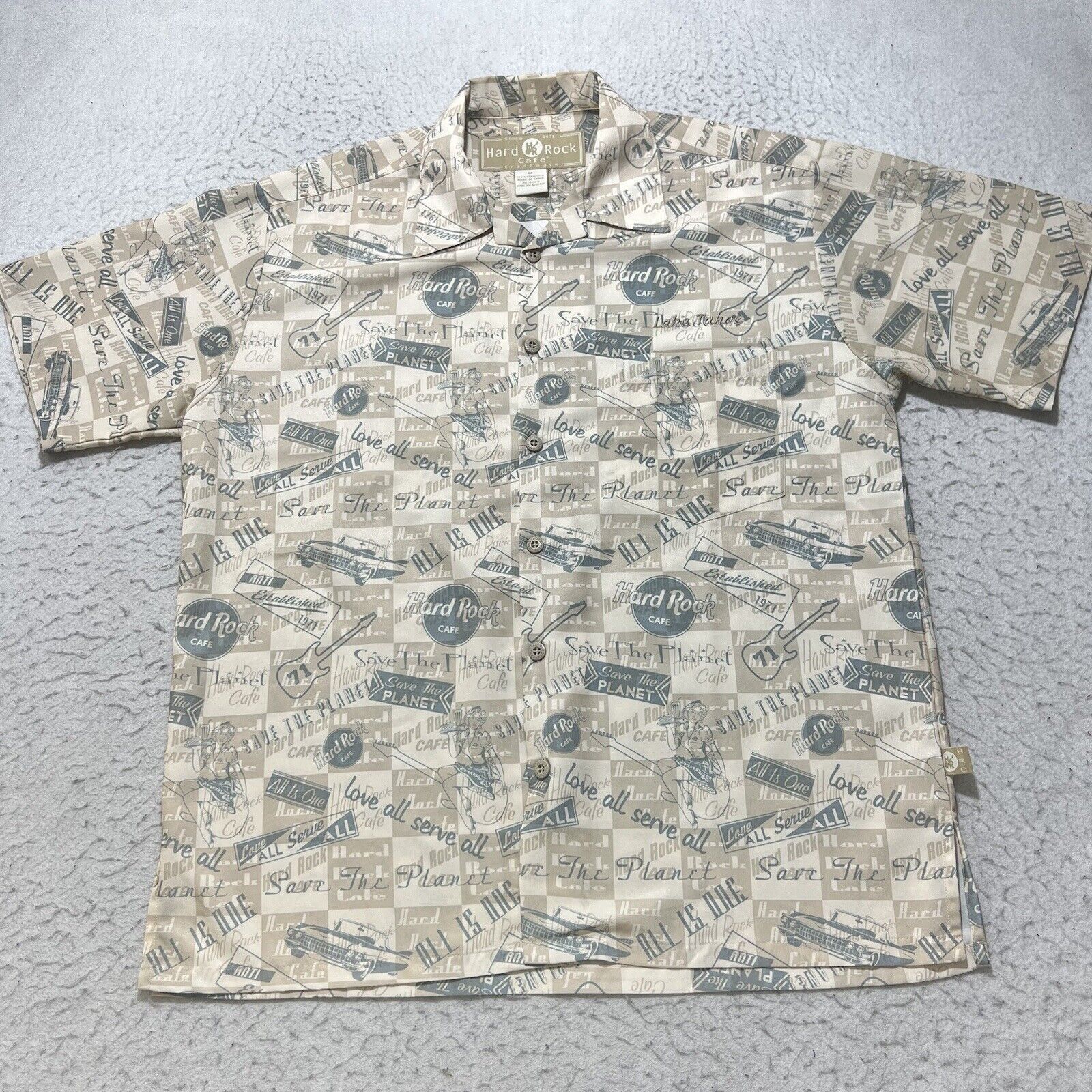 Hard Rock Cafe Hard Rock Cafe Lake Tahoe Button Shirt Save The Planet Size US M / EU 48-50 / 2 - 1 Thumbnail