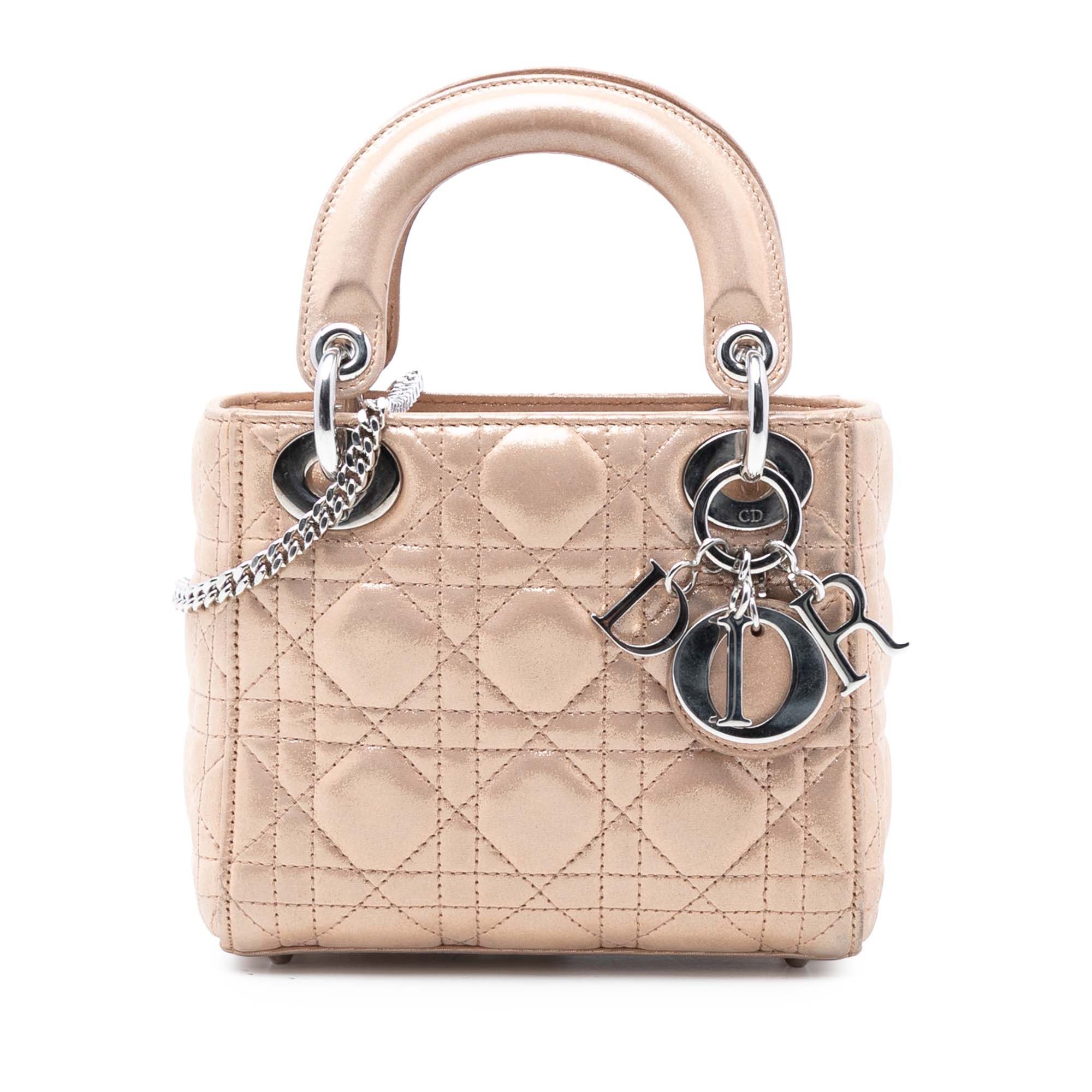 Dior Dior Mini Iridescent Lambskin Cannage Lady Dior Size ONE SIZE - 1 Thumbnail