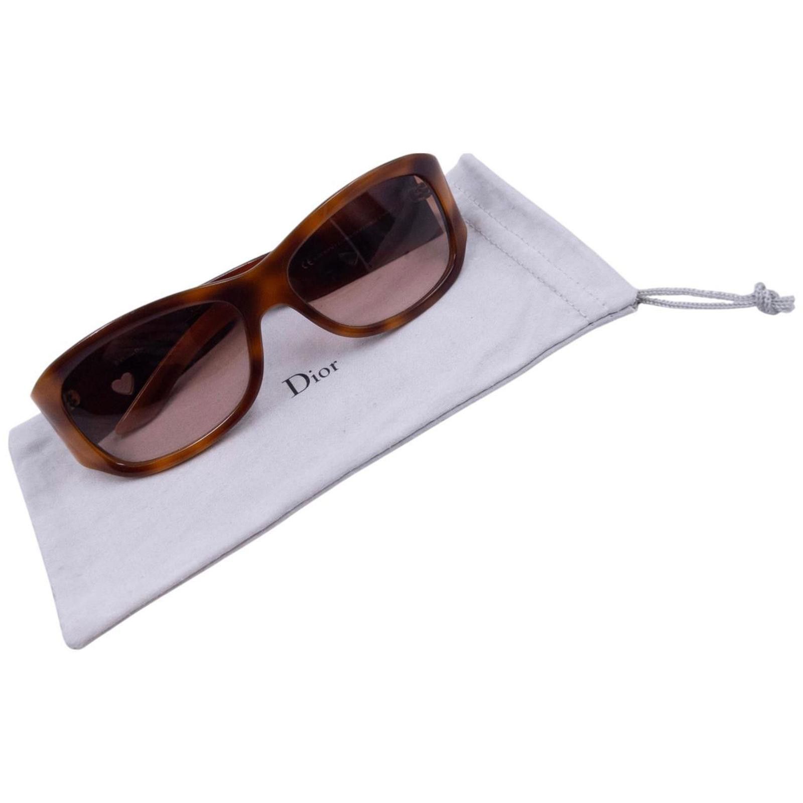 Dior Vintage Dior Heart Tortoise Shell Sunglasses Size ONE SIZE - 7 Thumbnail