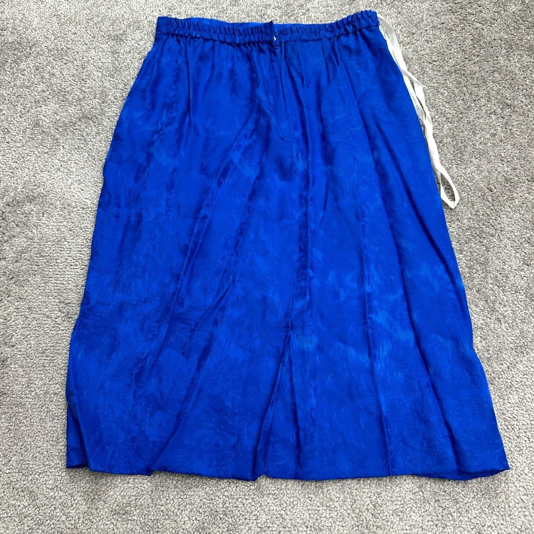 Vintage VINTAGE No Silk Studio Silk Skirt Suit Set Women 8 Royal Blue Floral Business Formal 2 Piece Jacket Skirt Blazer Set Womens Royal Blue Floral 8 Size 30" / US 8 / IT 44 - 4 Thumbnail
