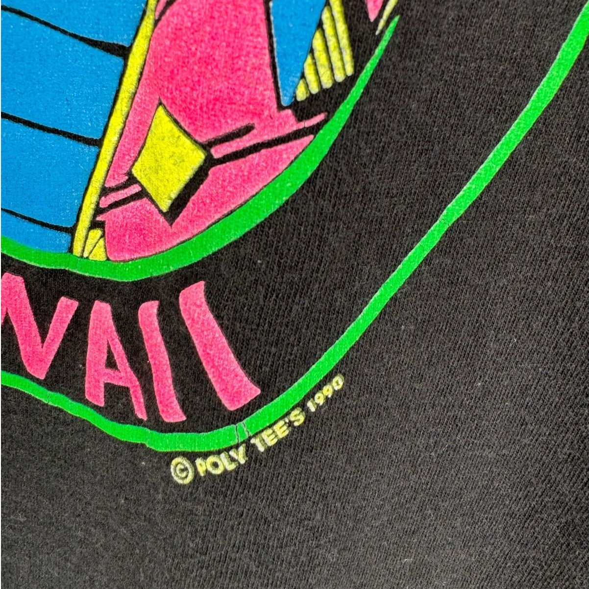 Vintage VTG 90s Hawaii Beach Club T Shirt Sz XL Black Single Stitch Size US XL / EU 56 / 4 - 4 Thumbnail