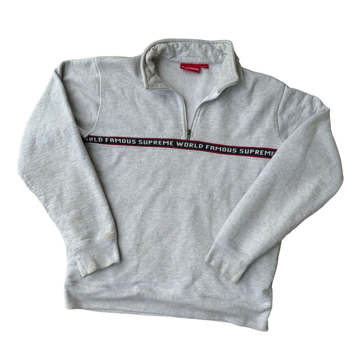 Supreme Supreme World Famous Half Quarter Zip Ash Grey Hype Skater Size US M / EU 48-50 / 2 - 3 Thumbnail